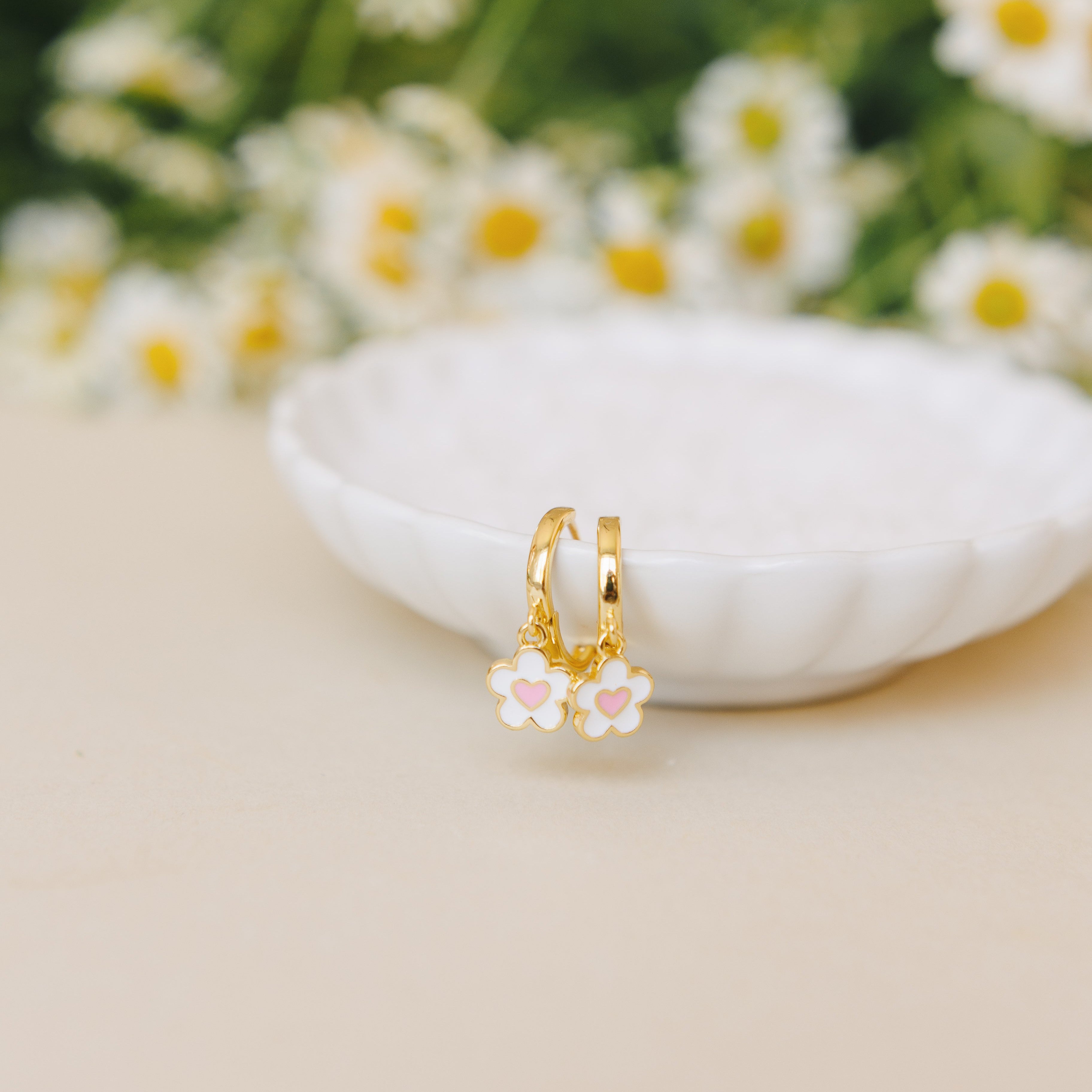 Quinn Flower Hoops