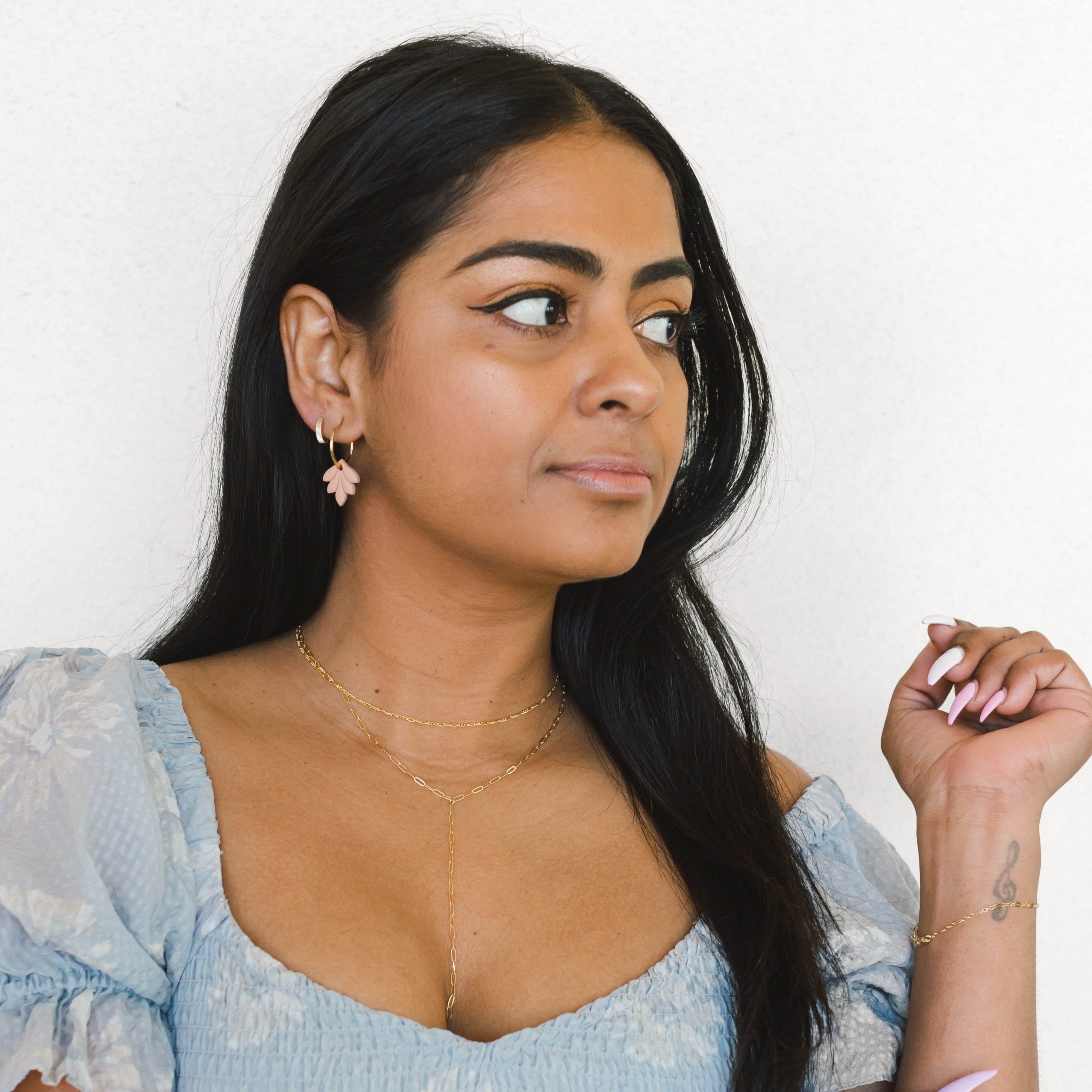 Petal Hoop Earrings