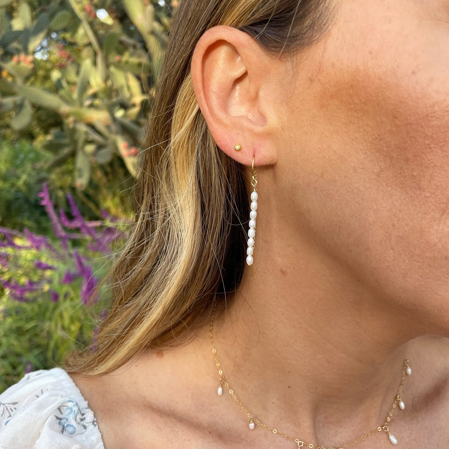 Pearl Threader Earring