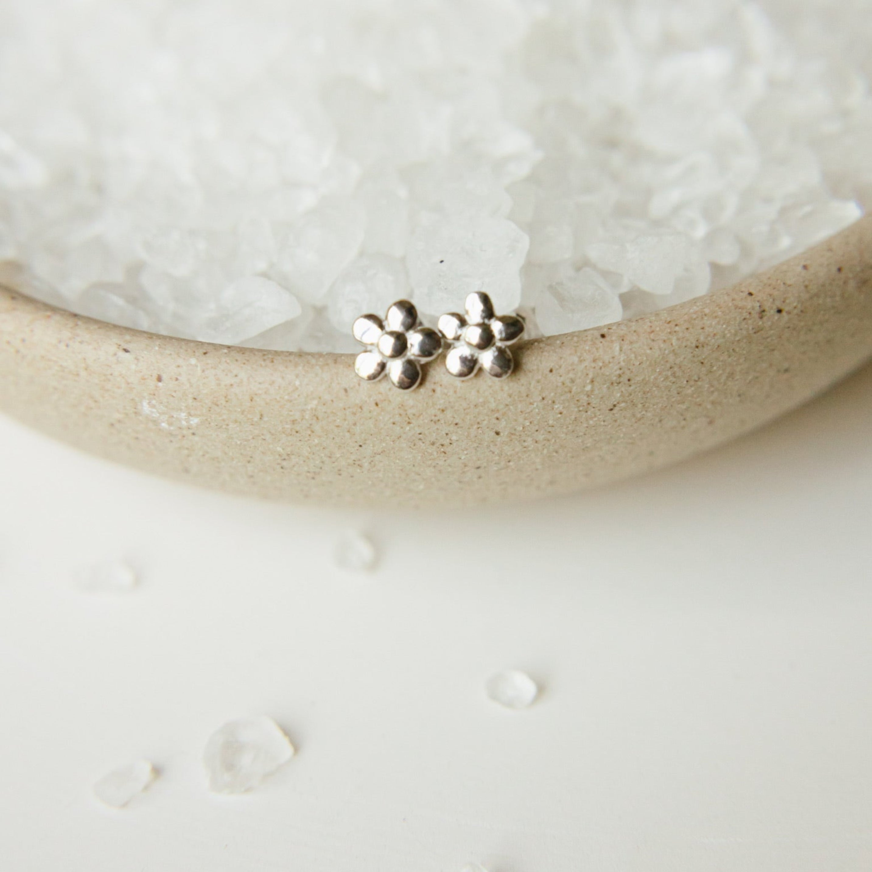 Flower Blossom Screw Back Earrings