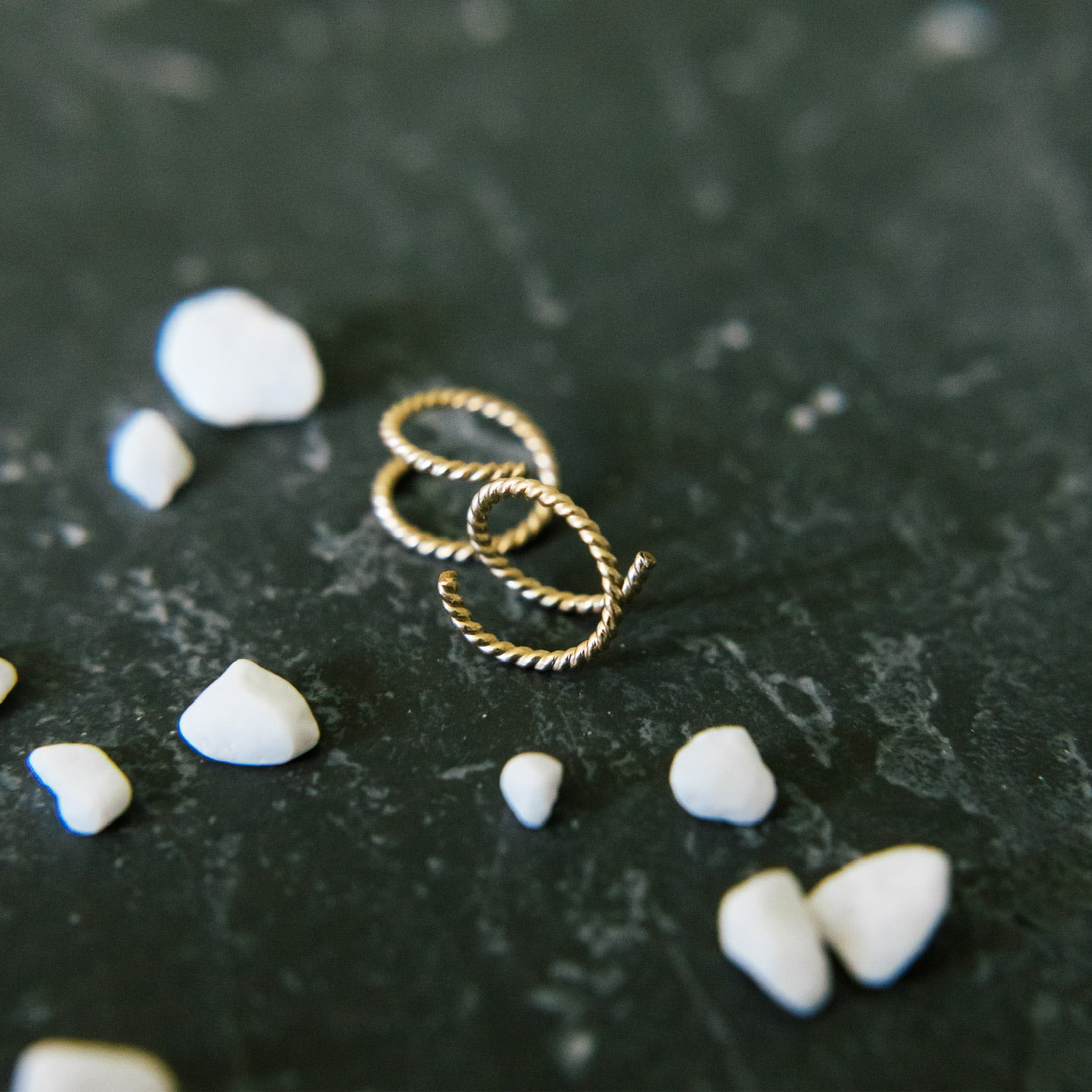 Textured Spiral Earrings