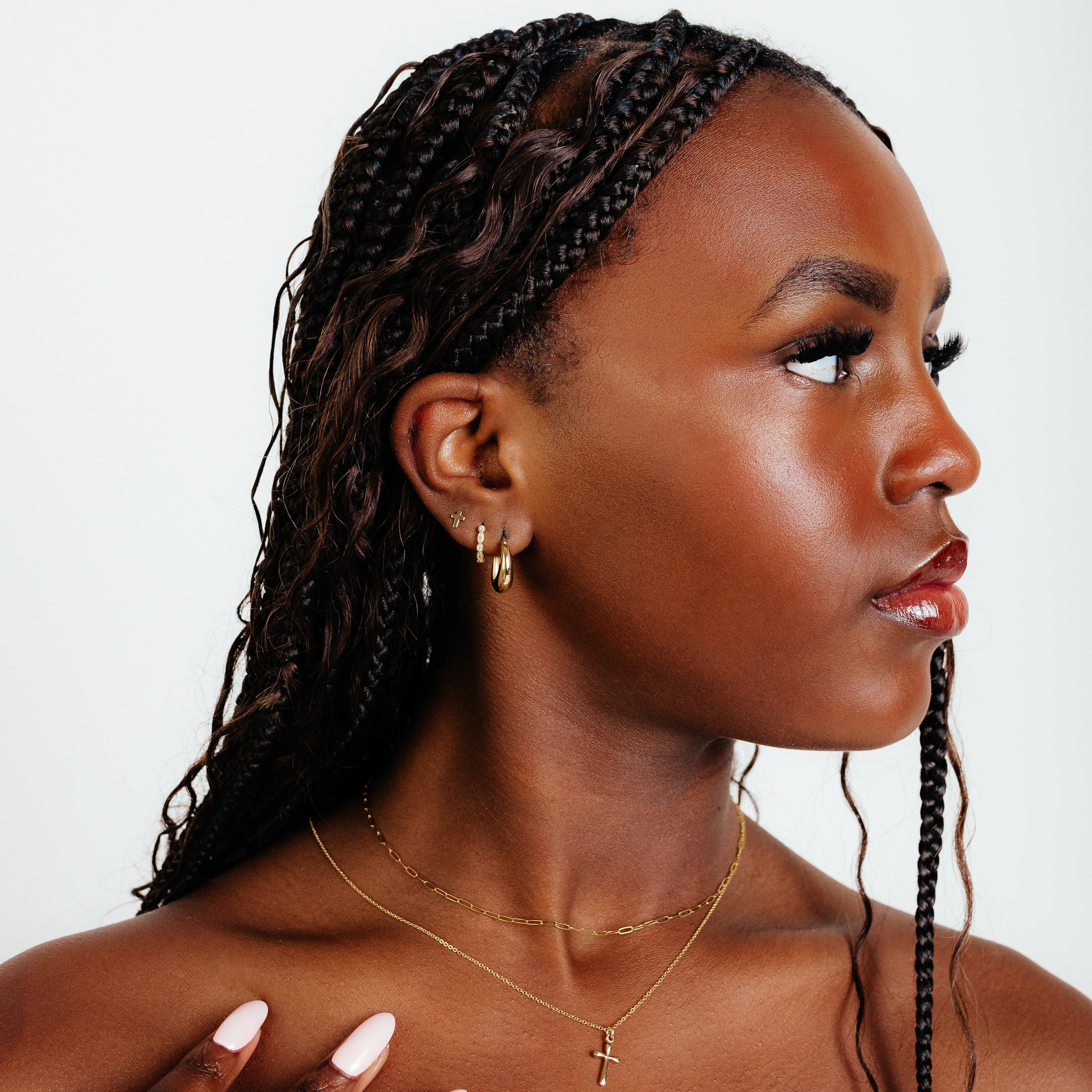 Mistletoe Hoop Earrings