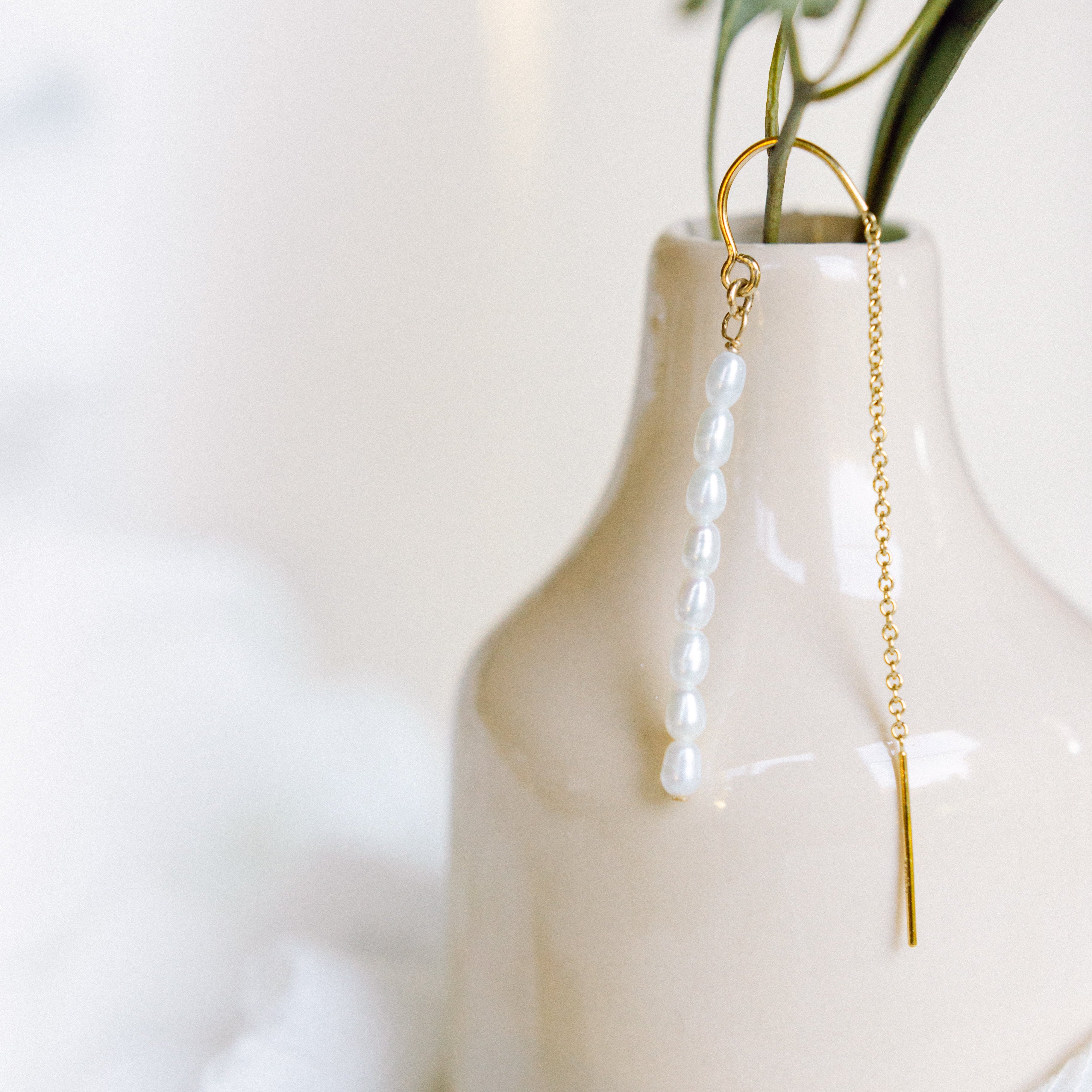 Pearl Threader Earring
