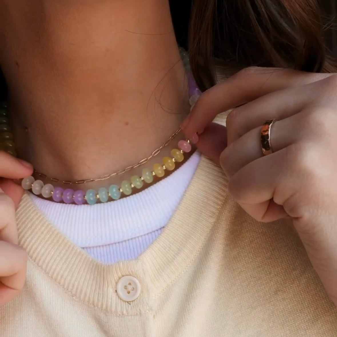 Rainbow Color Pop Necklace