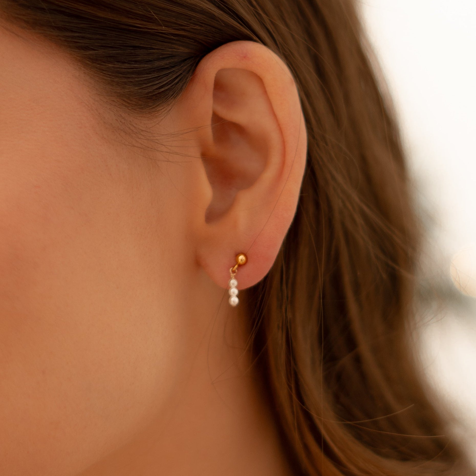 Mistletoe Pearl Studs