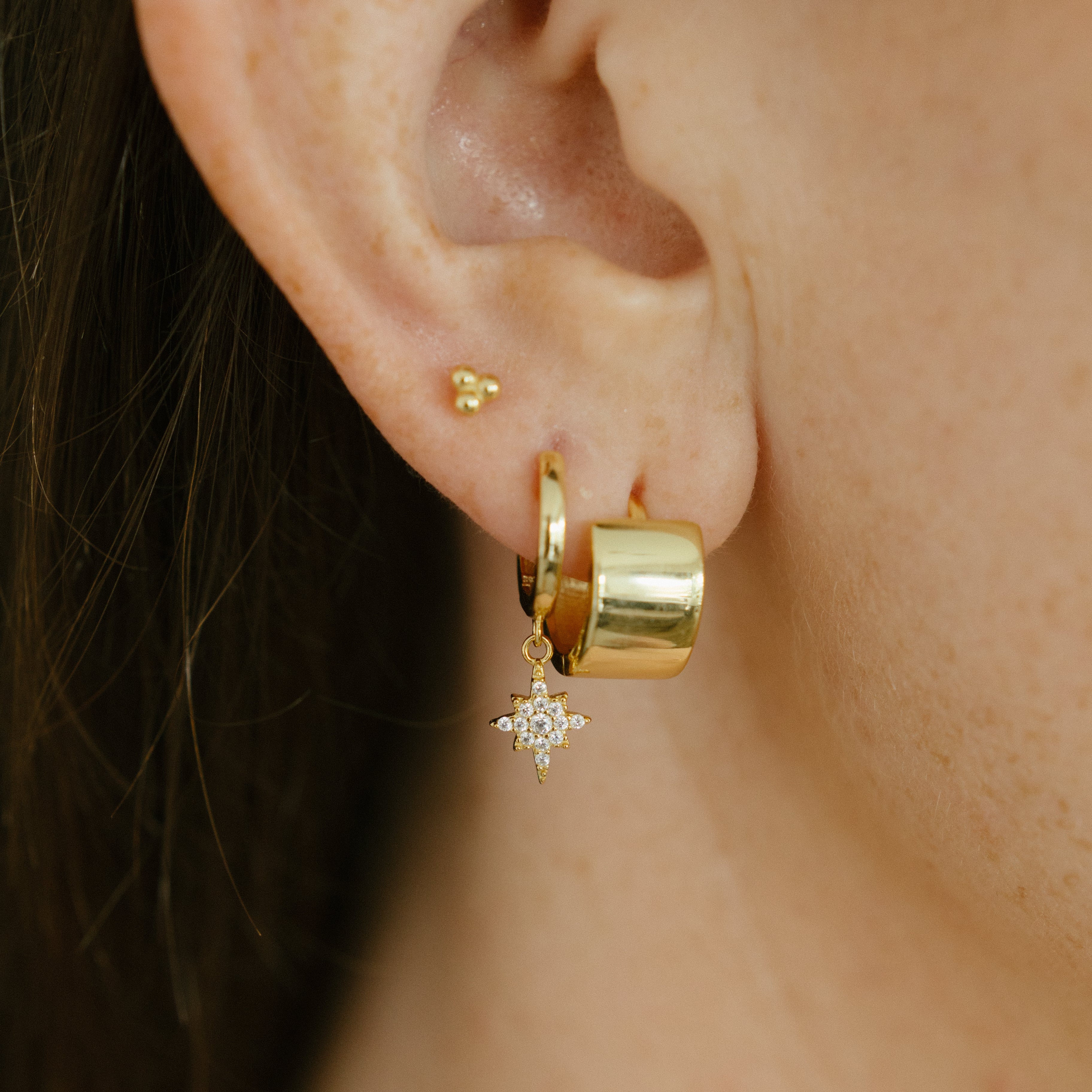 Cluster Screw-Back Earrings