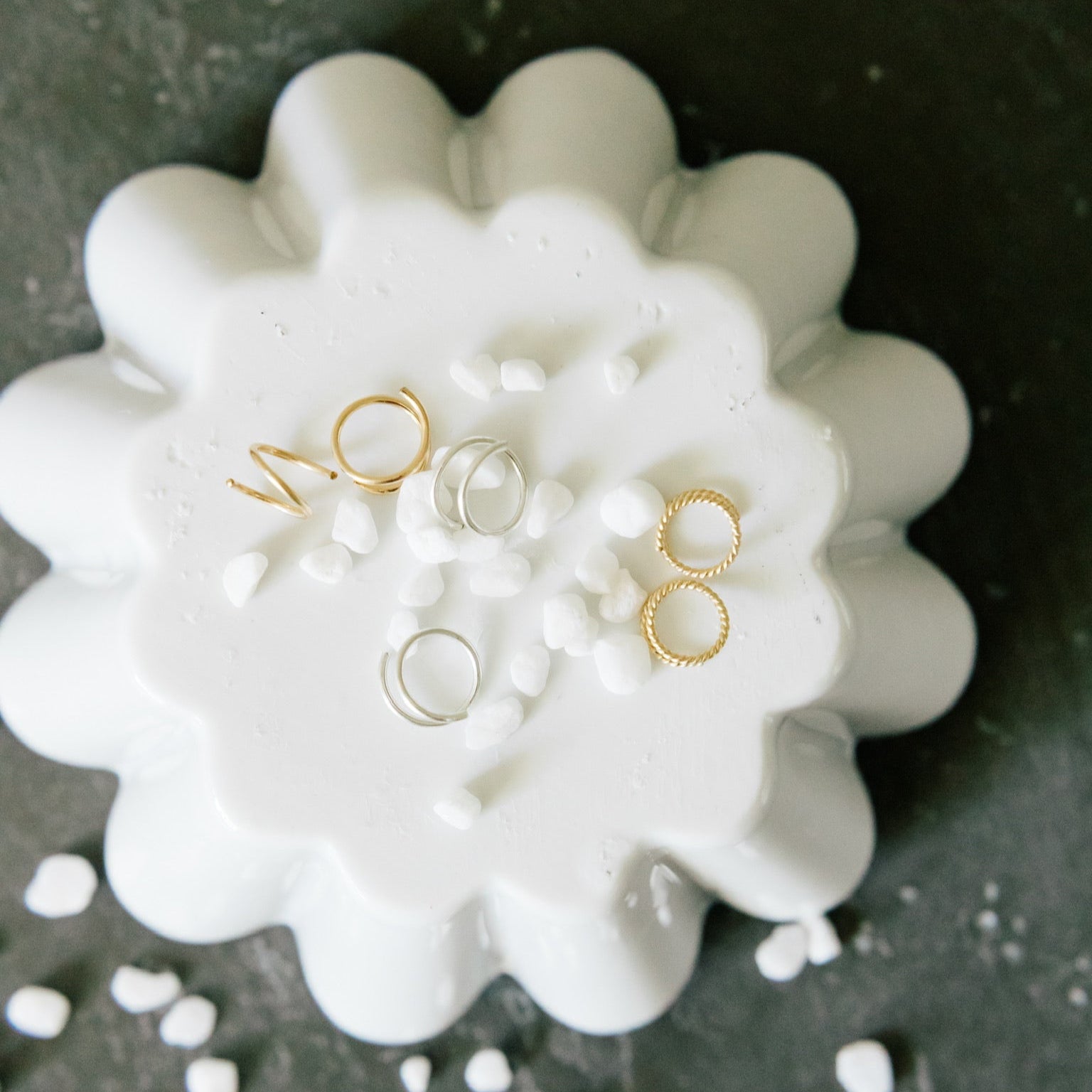 Textured Spiral Earrings