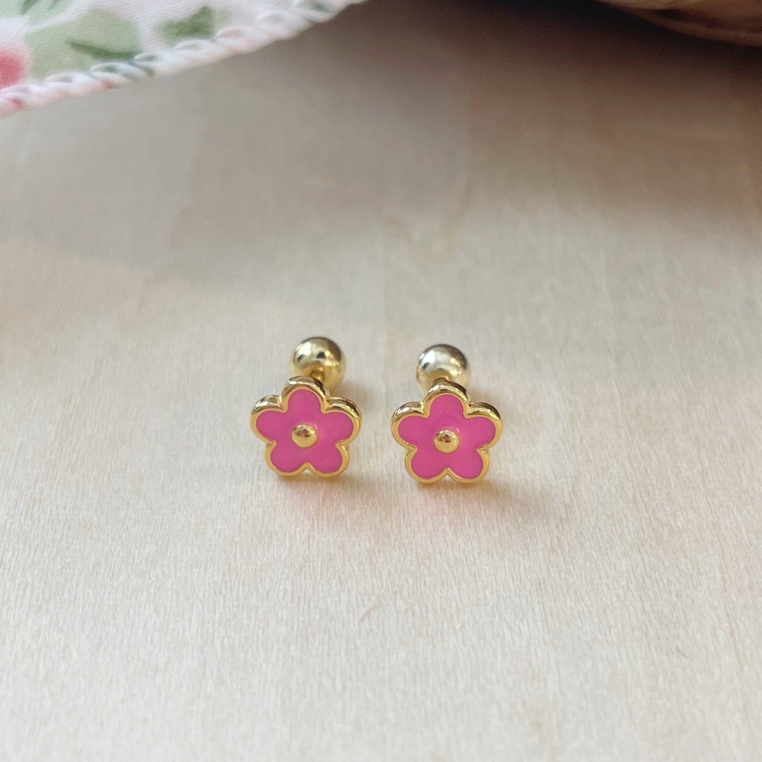 Flower Power Screw Back Earrings