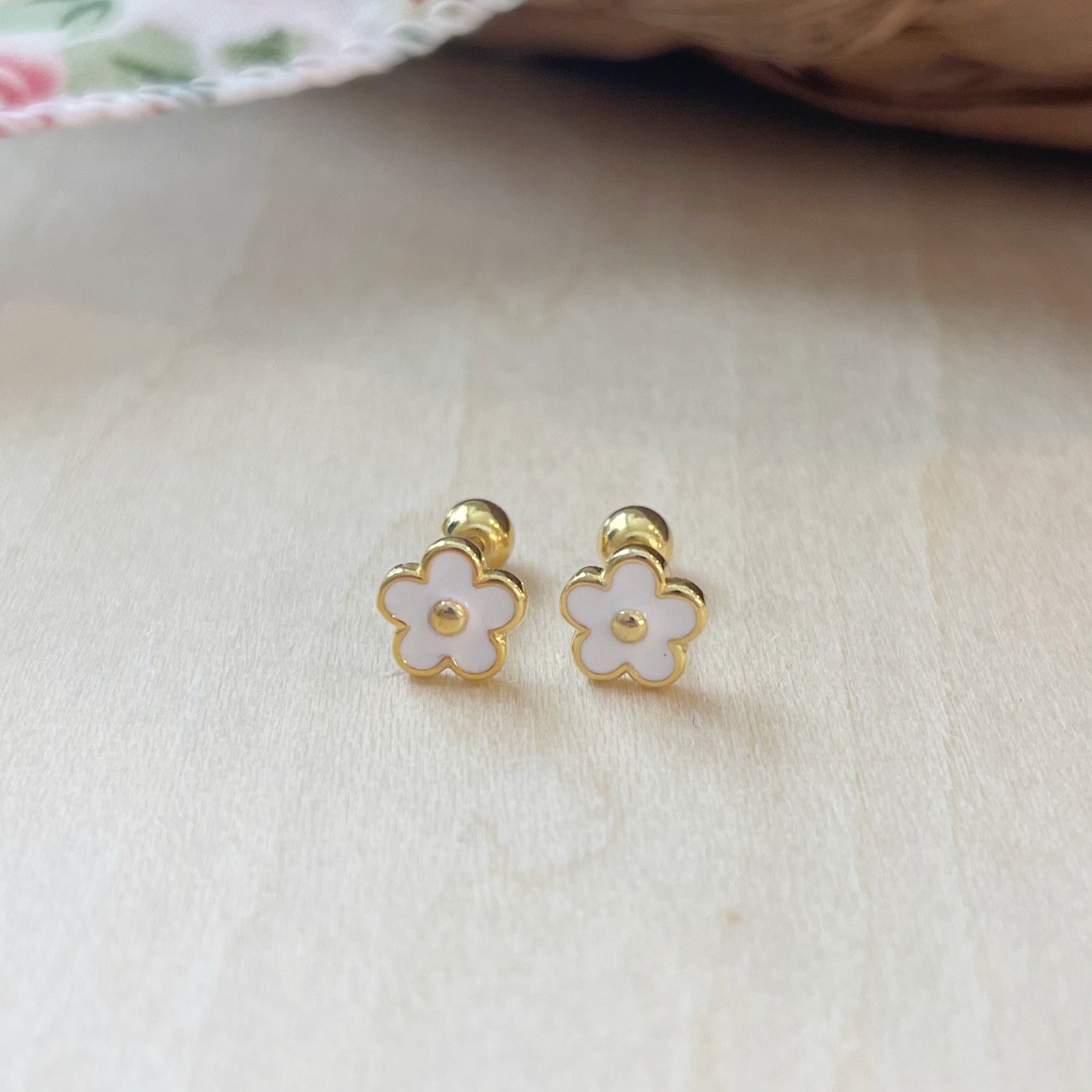 Flower Power Screw Back Earrings
