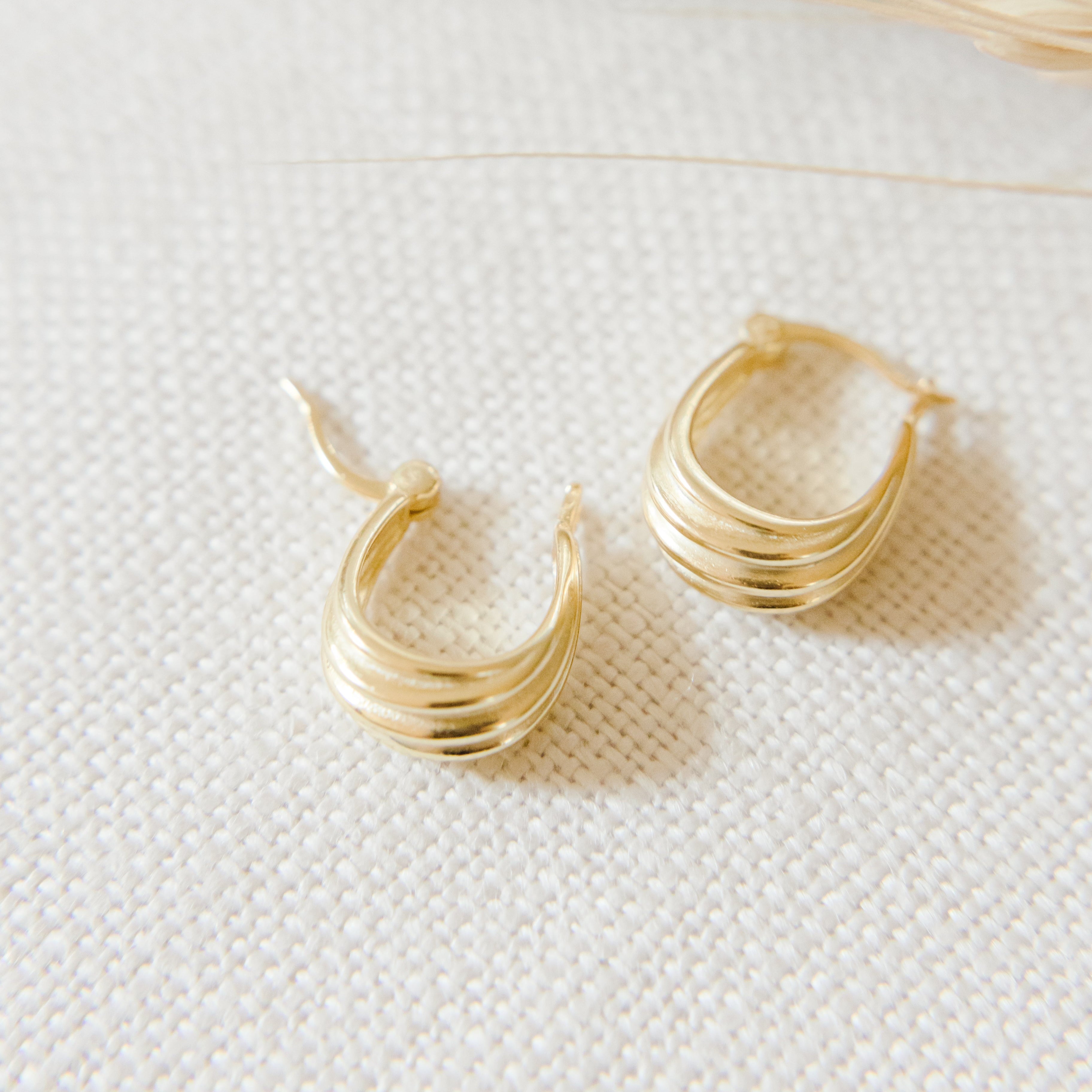 Tear Drop Hoop Earrings
