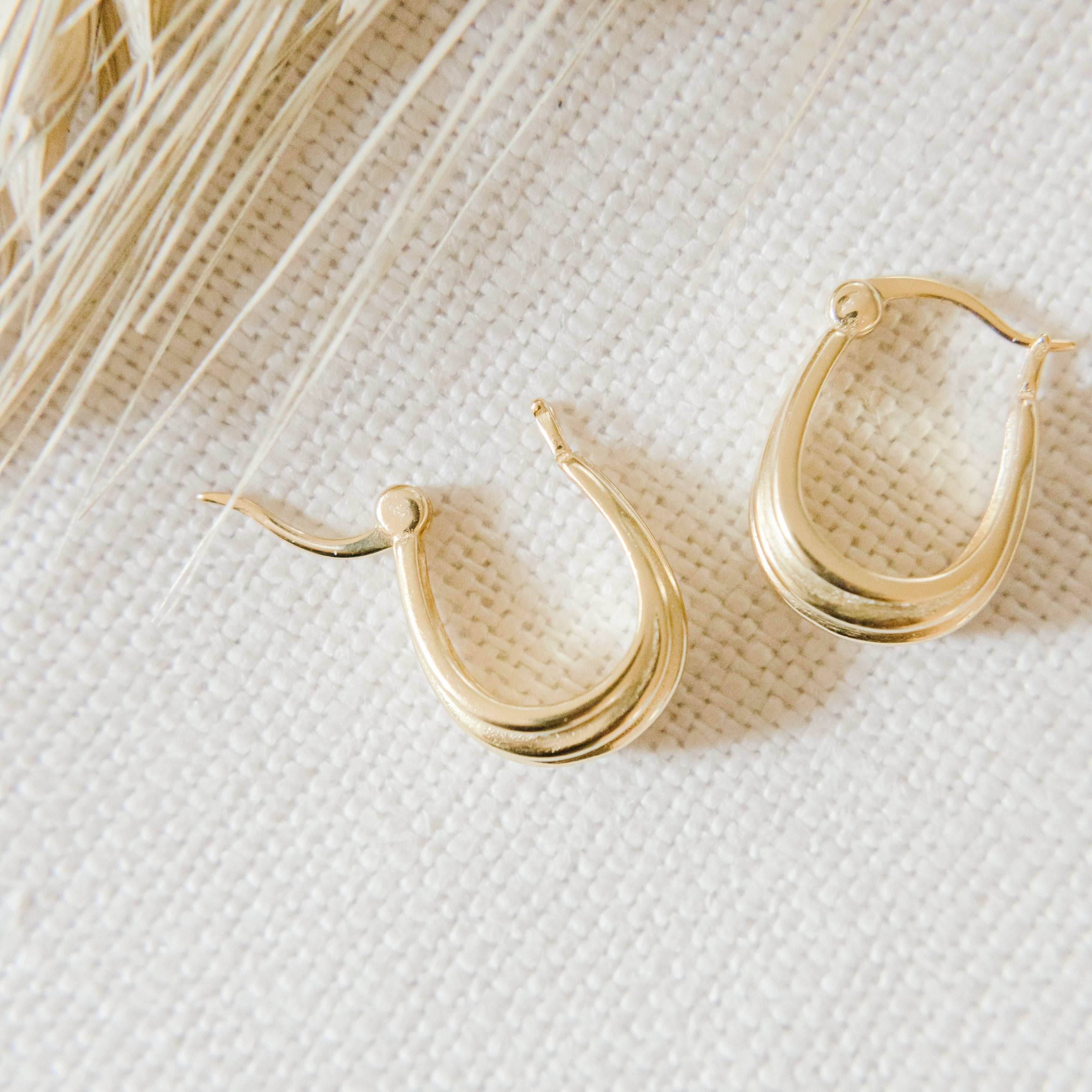 Tear Drop Hoop Earrings