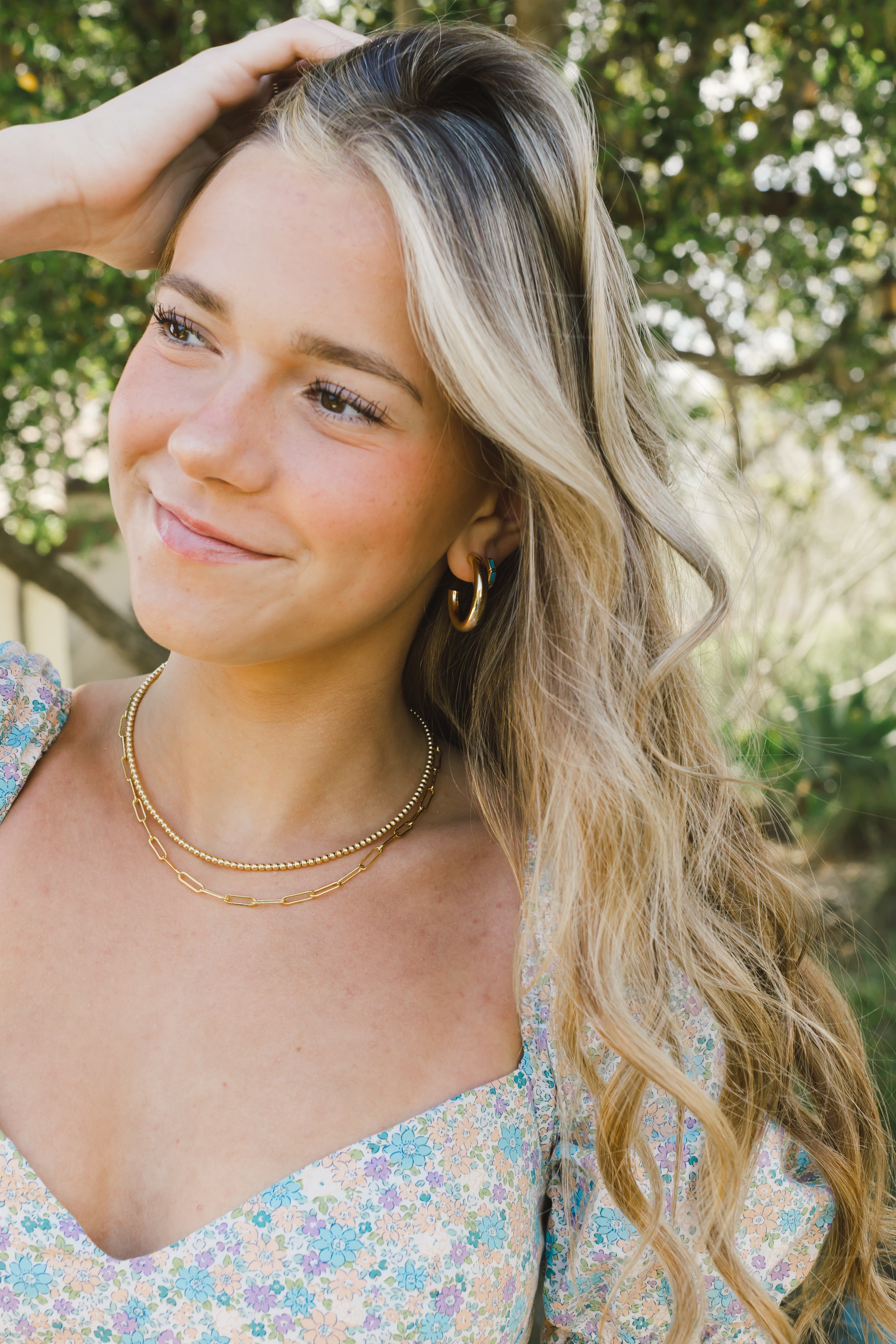 Gold Beaded Necklace