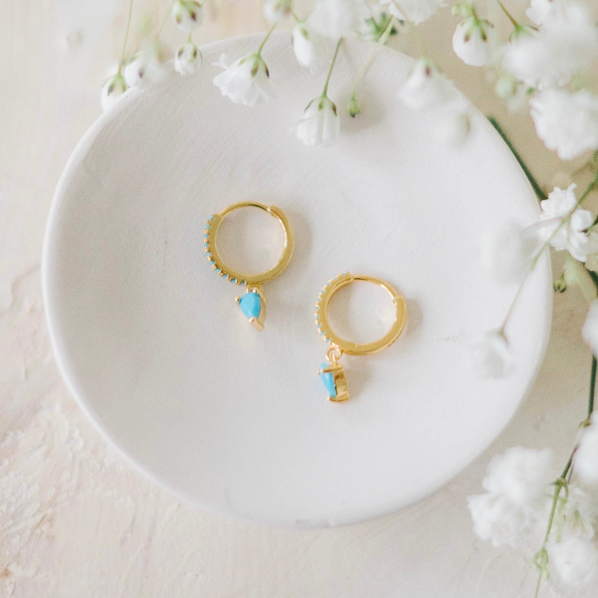 Turquoise Hoops