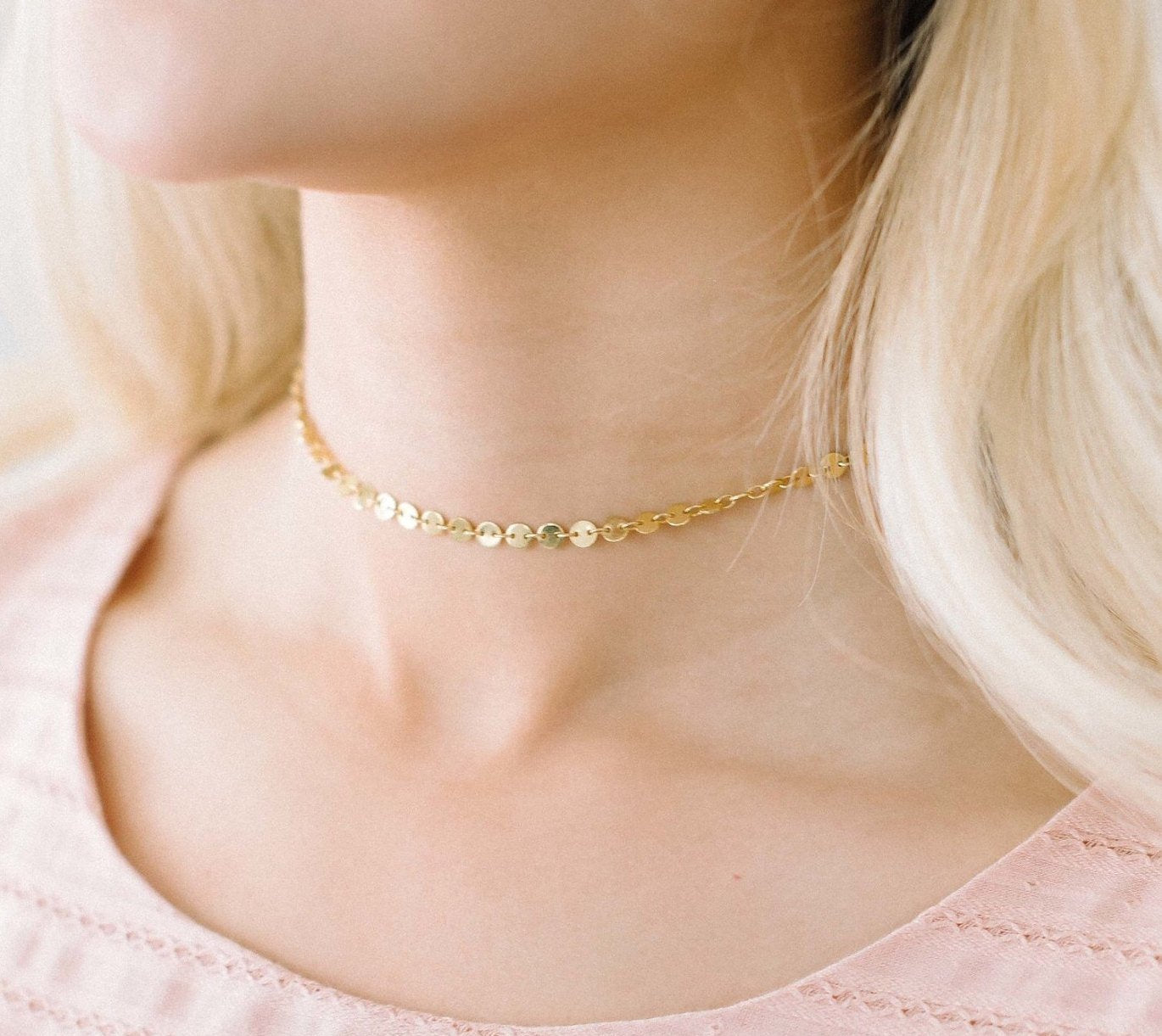 Mini Circle Gold Necklace