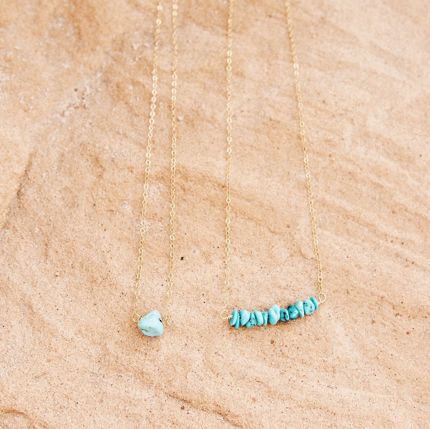 Turquoise Beaded Bar Necklace