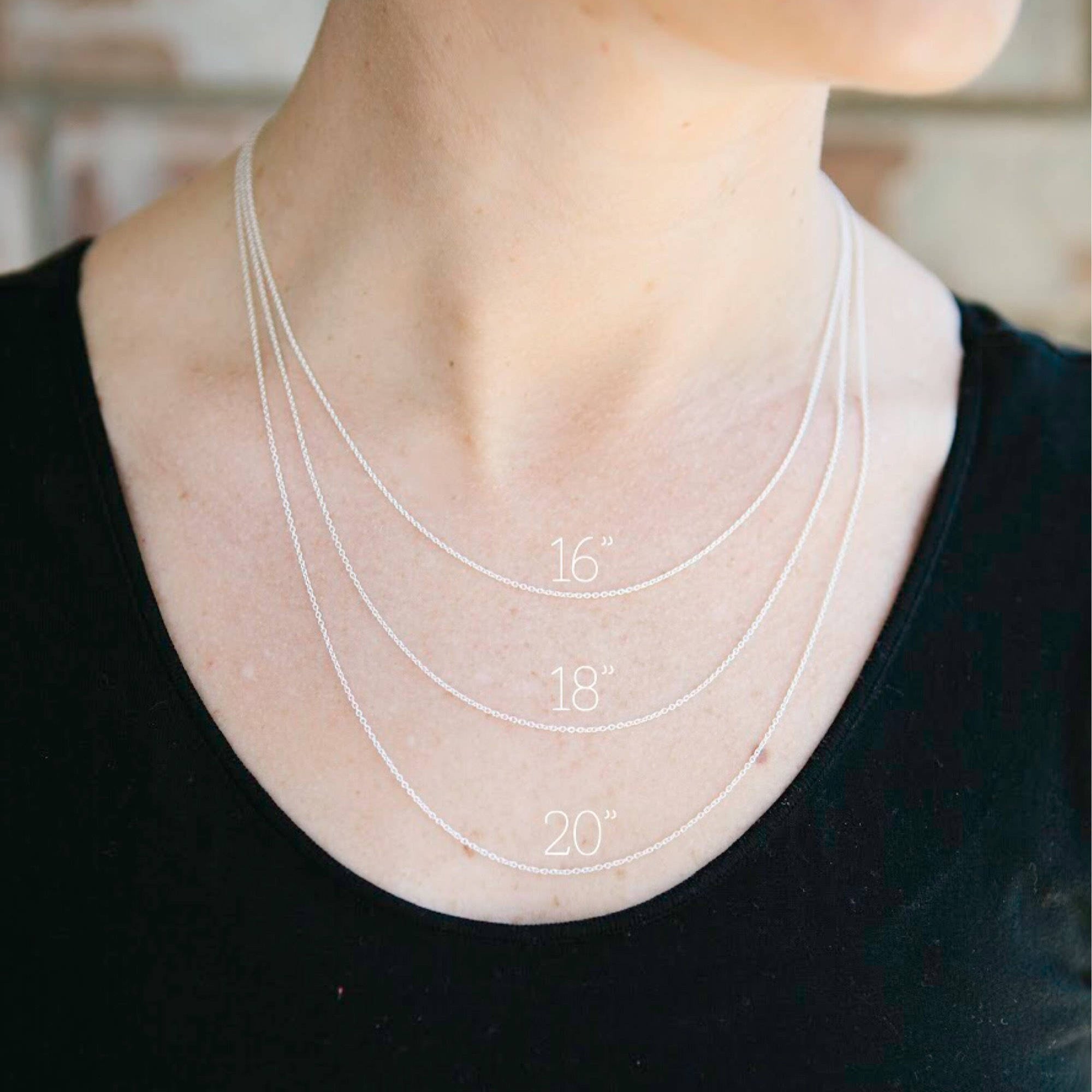 Large Circle Charm Necklace | 19mm / 3/4" | Personalized Disc
