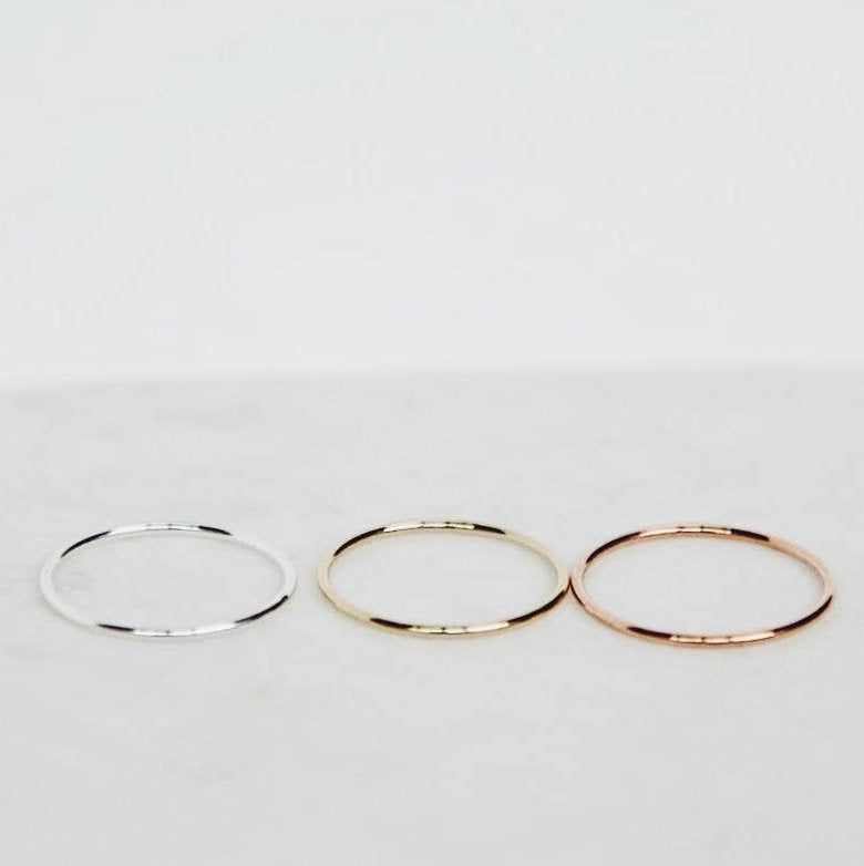 Gold Filled/Sterling Silver/Rose Gold Filled Band Ring
