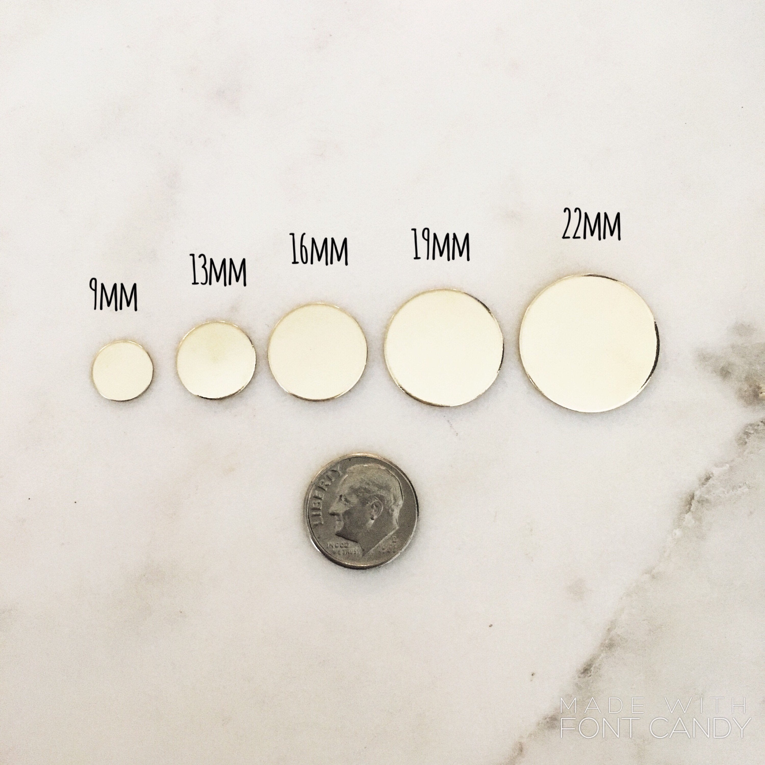 Circle Charms – Sold Individually (Chain Not Included)