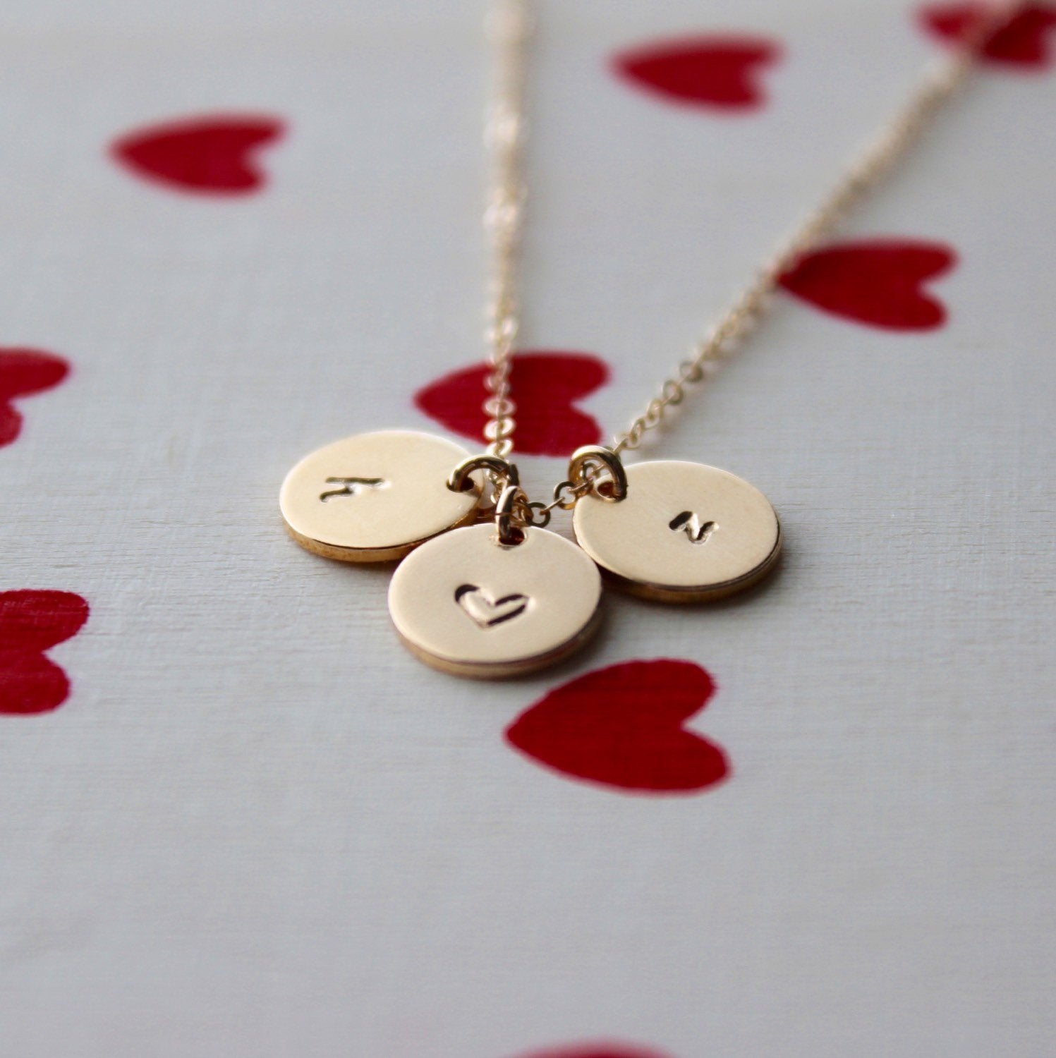 Mother Charm Necklace// 9mm circle charms