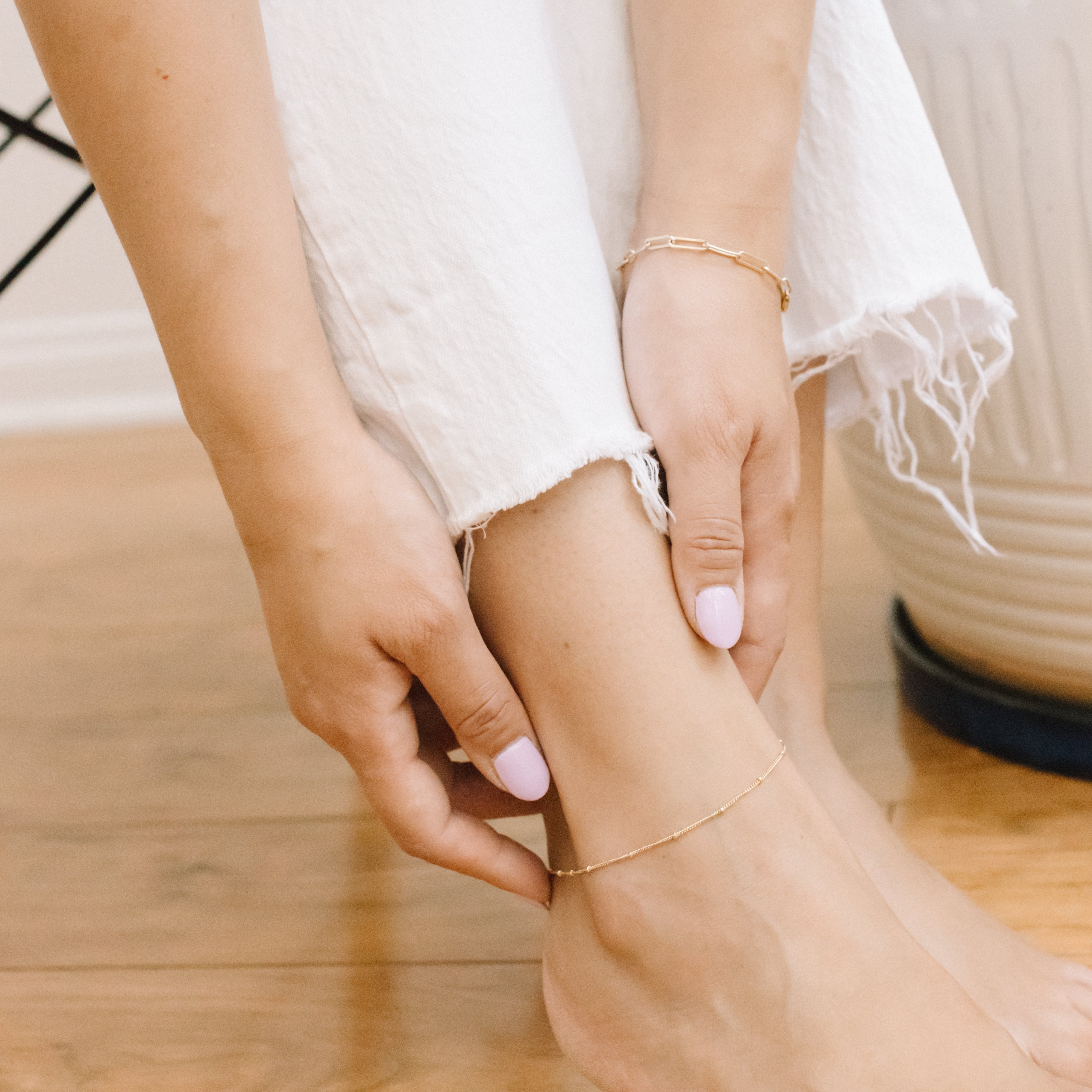 Navy Anklet