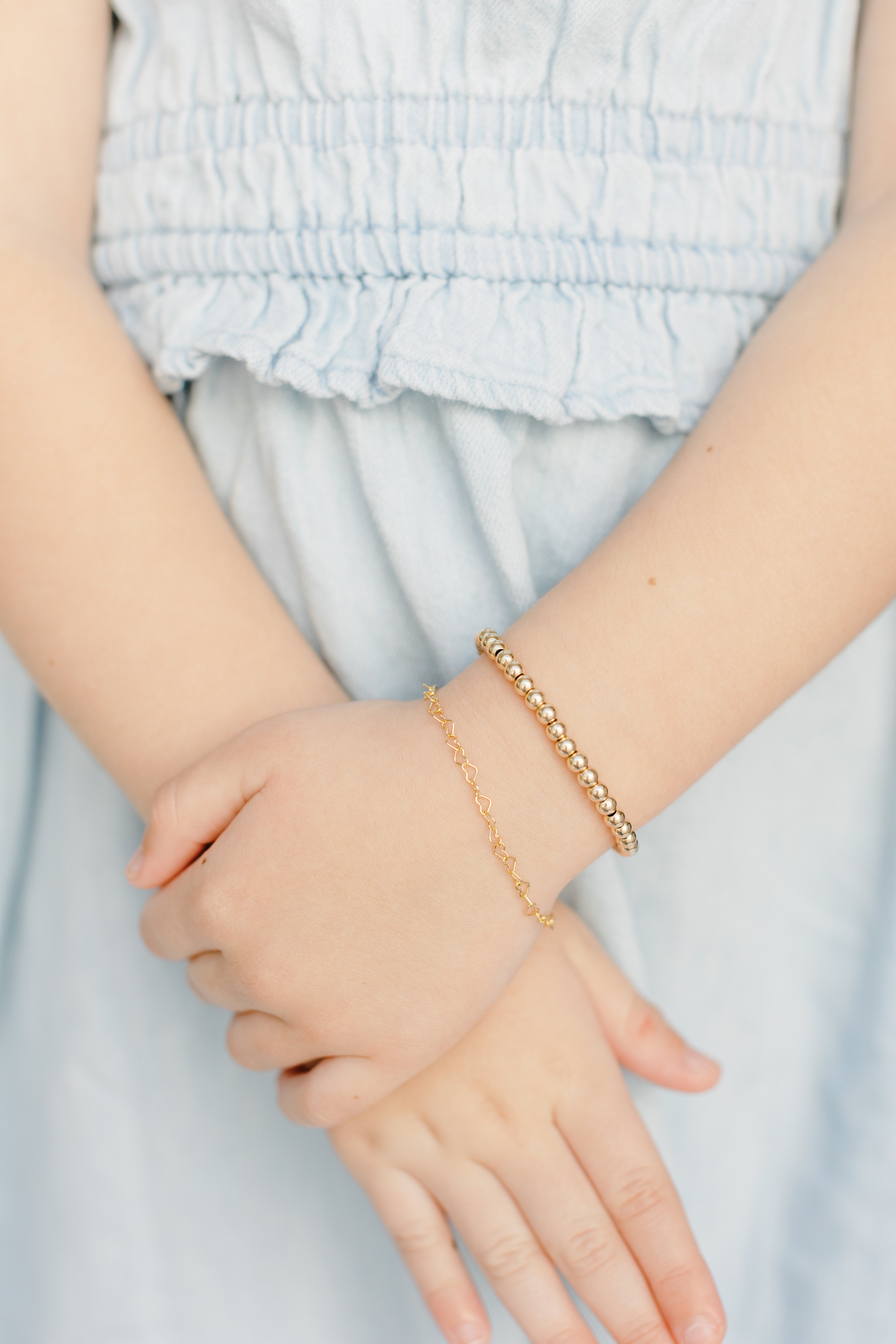 Custom Beaded Baby Bracelet – Gold Filled, Sterling Silver, or Rose Gold