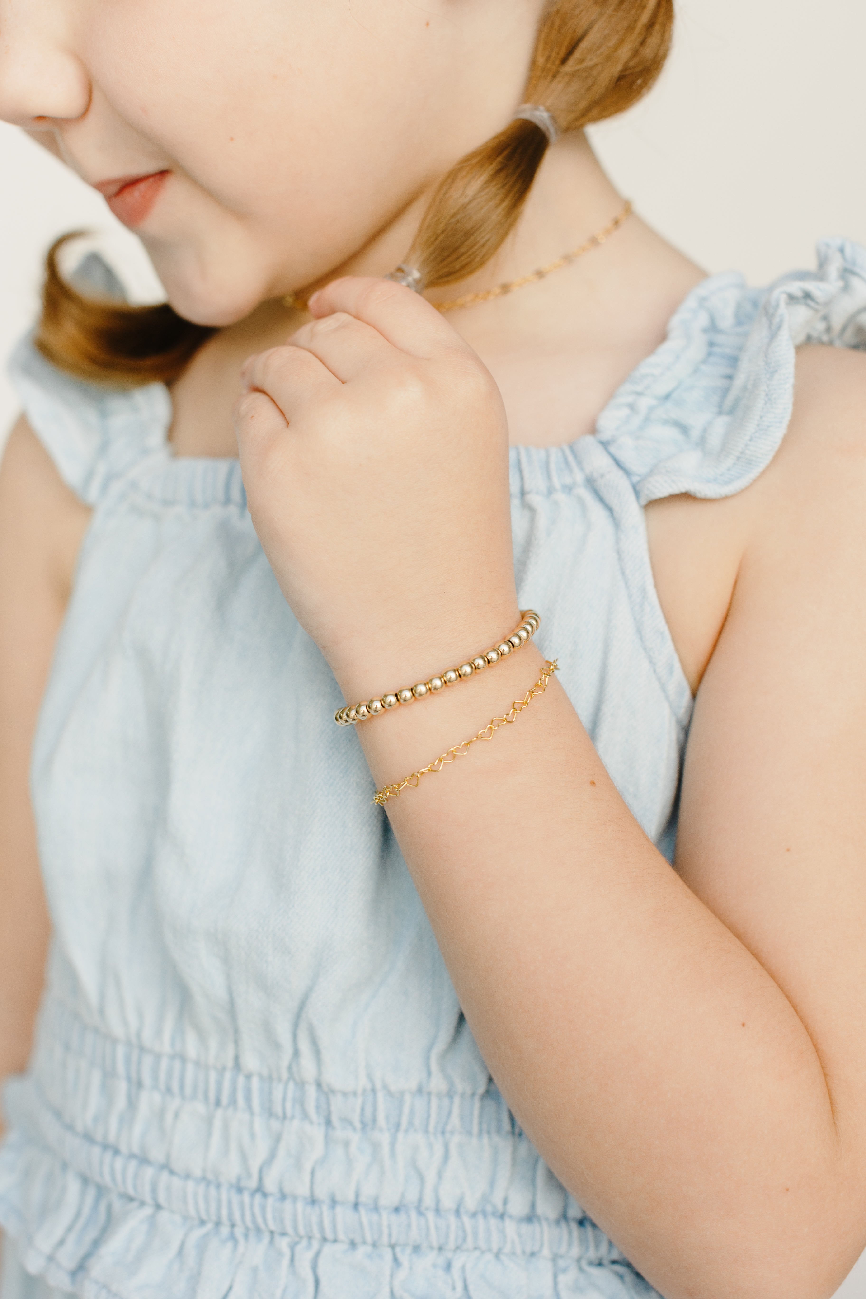 Custom Beaded Baby Bracelet – Gold Filled, Sterling Silver, or Rose Gold