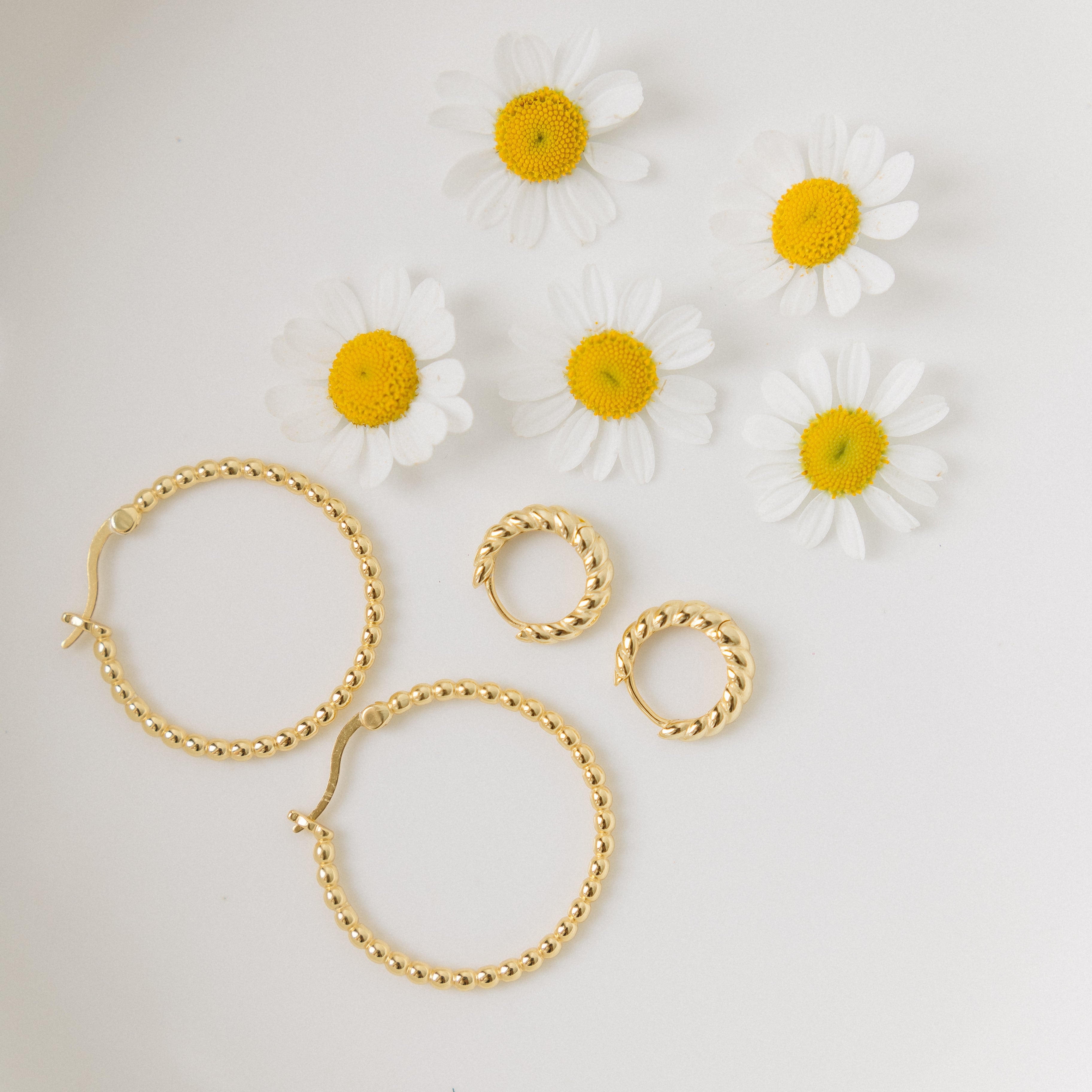 Twisted Gold Hoops