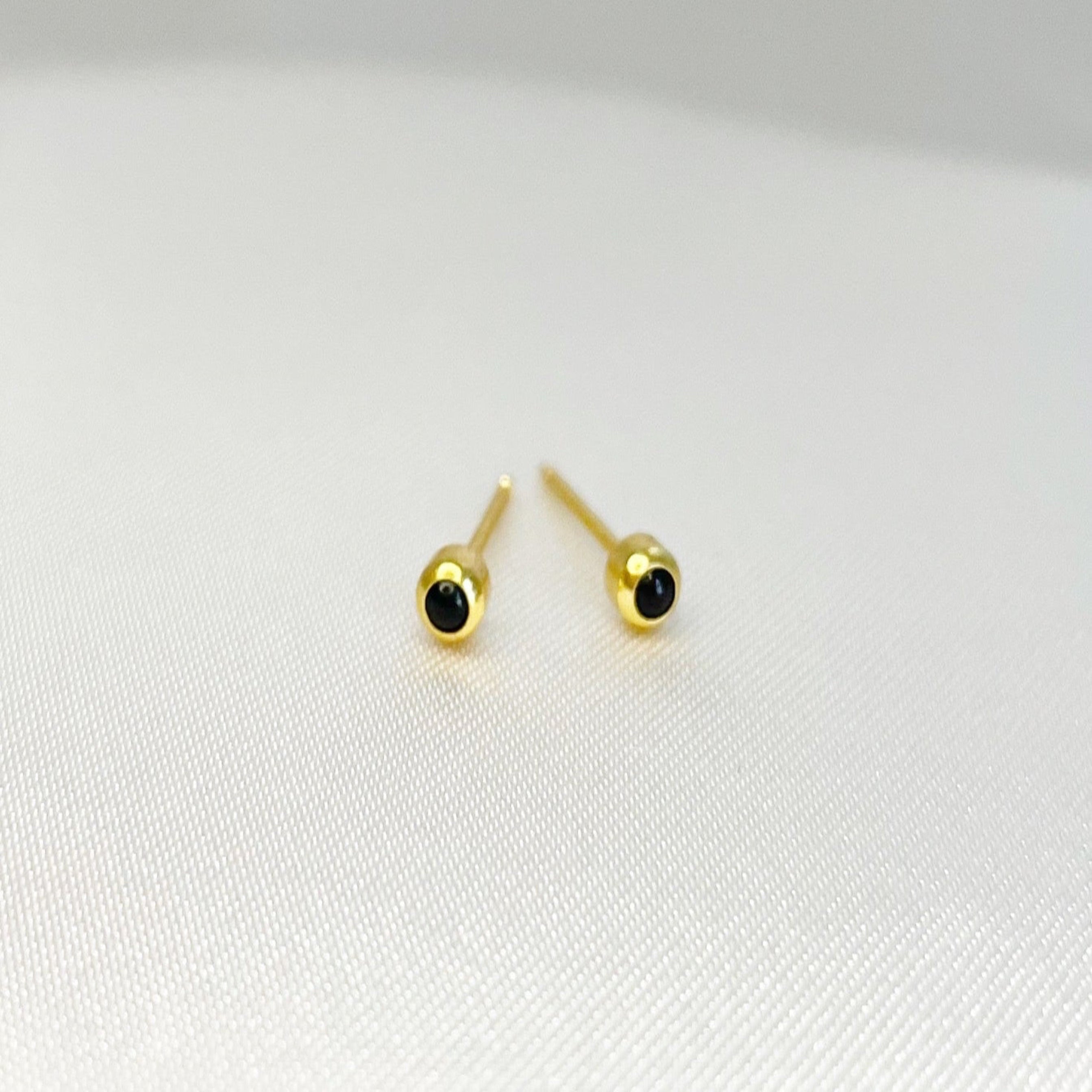 Black Stud Earrings