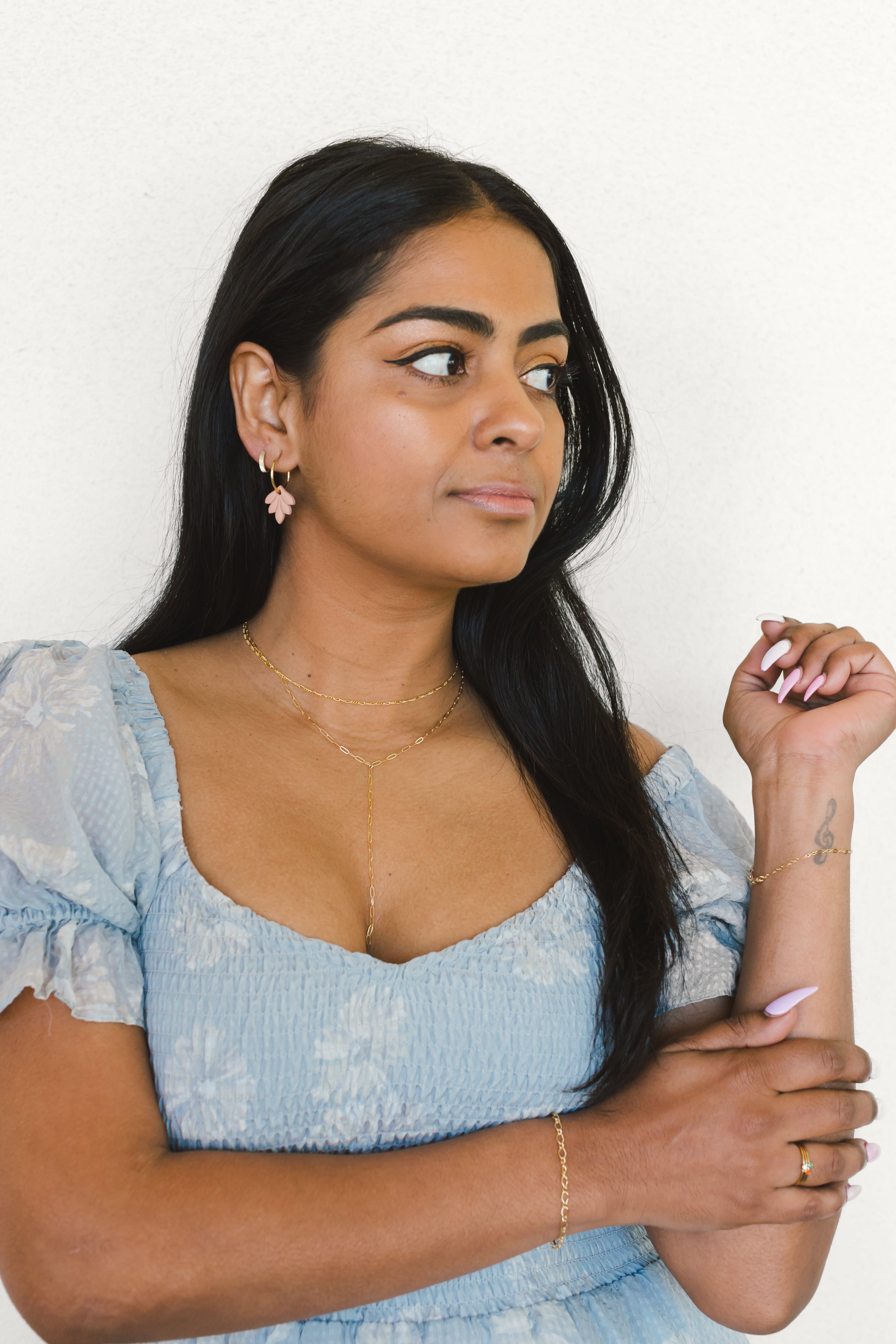 Petal Hoop Earrings