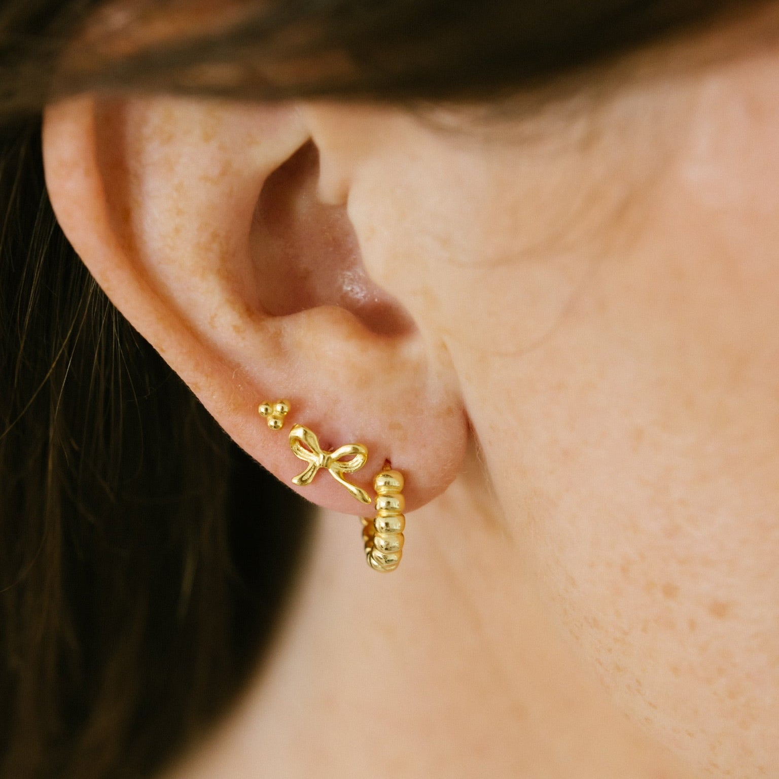 Cluster Screw-Back Earrings