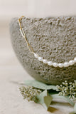 Half Pearl Link Necklace