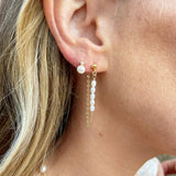 Chain Loop Pearl Earrings