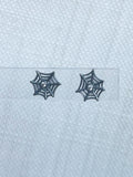 Spider Web Screw Back Earrings
