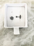 Spider Web Screw Back Earrings