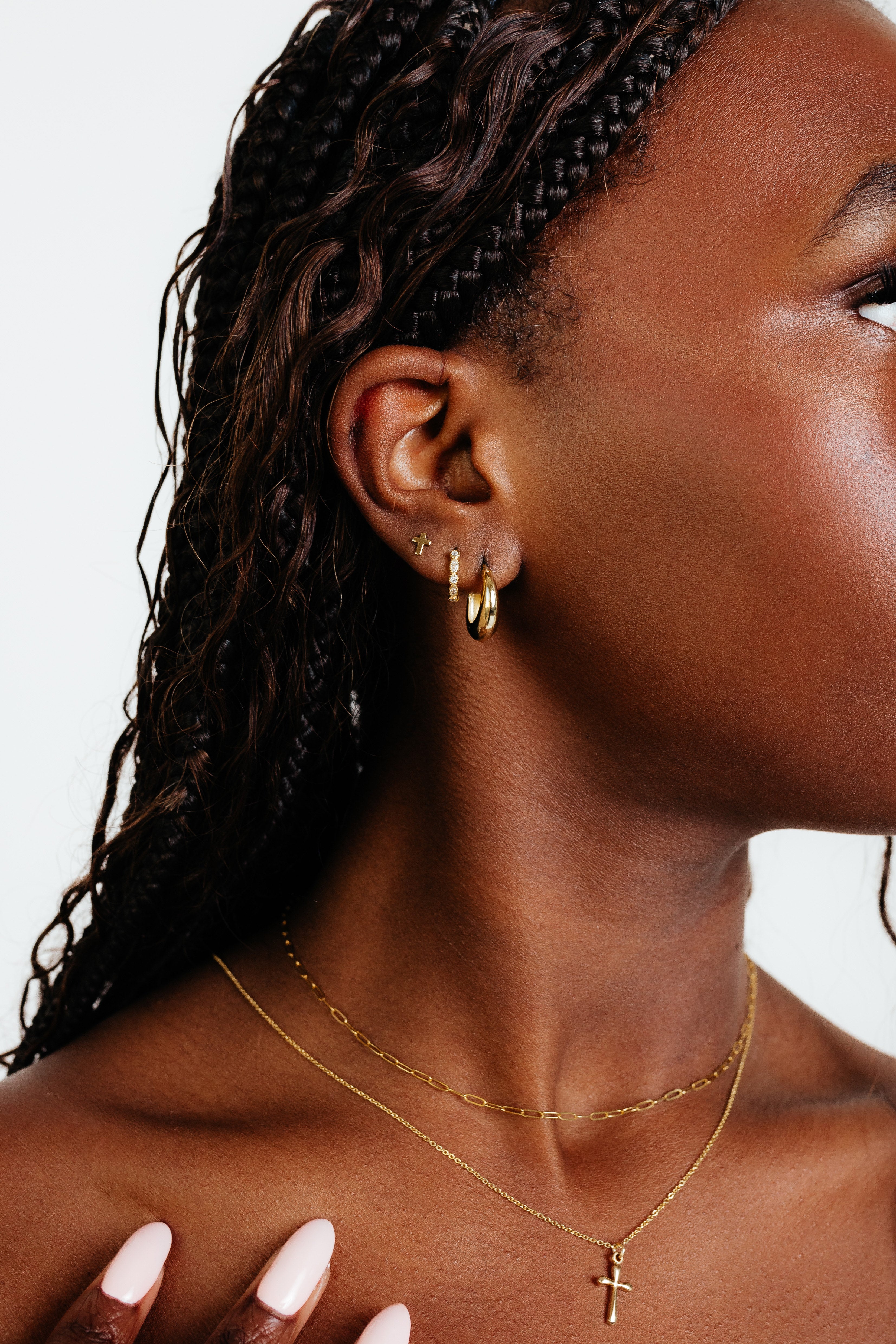 Mistletoe Hoop Earrings