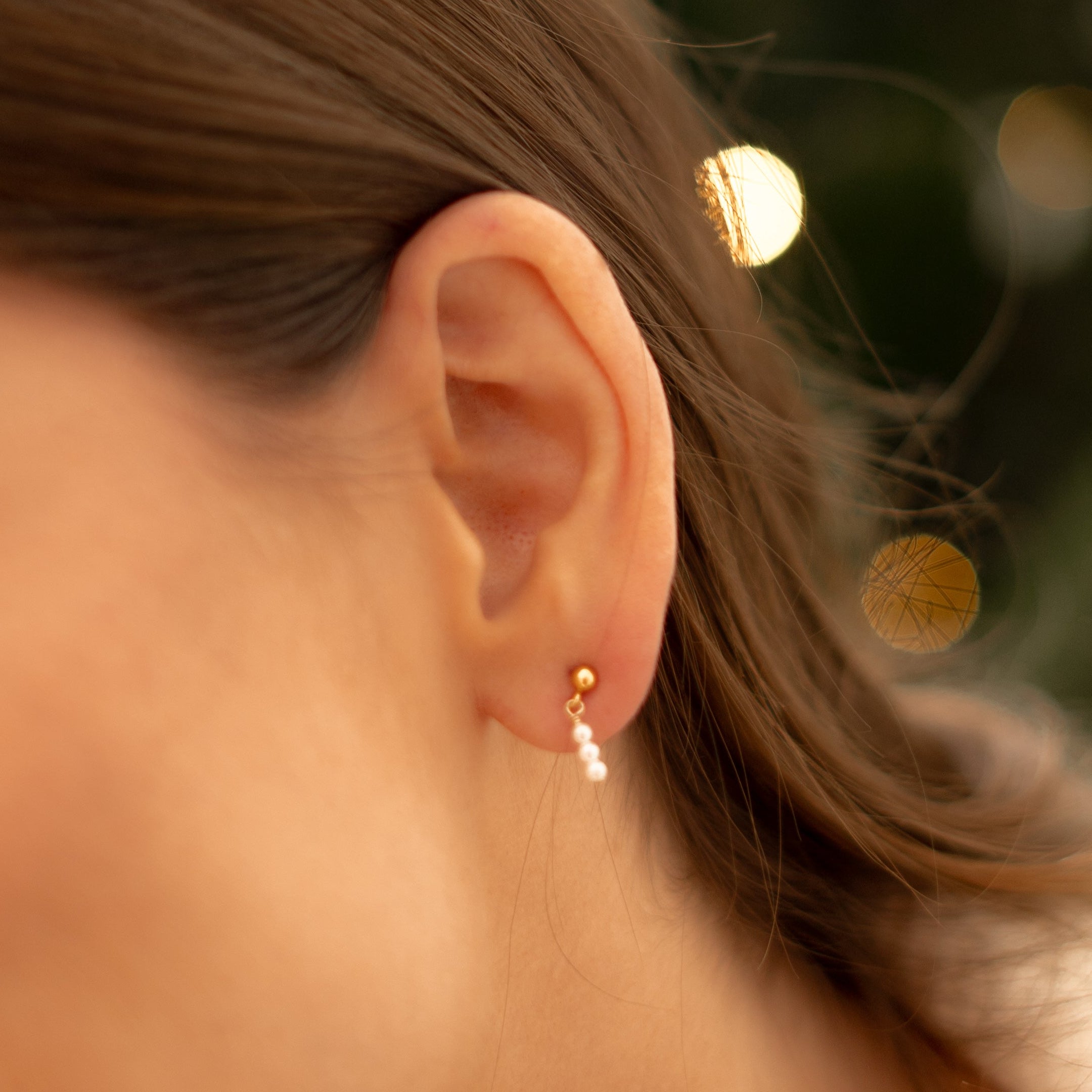 Mistletoe Pearl Studs