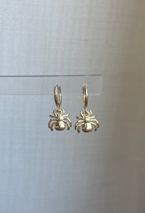 Gold Spider Hoops
