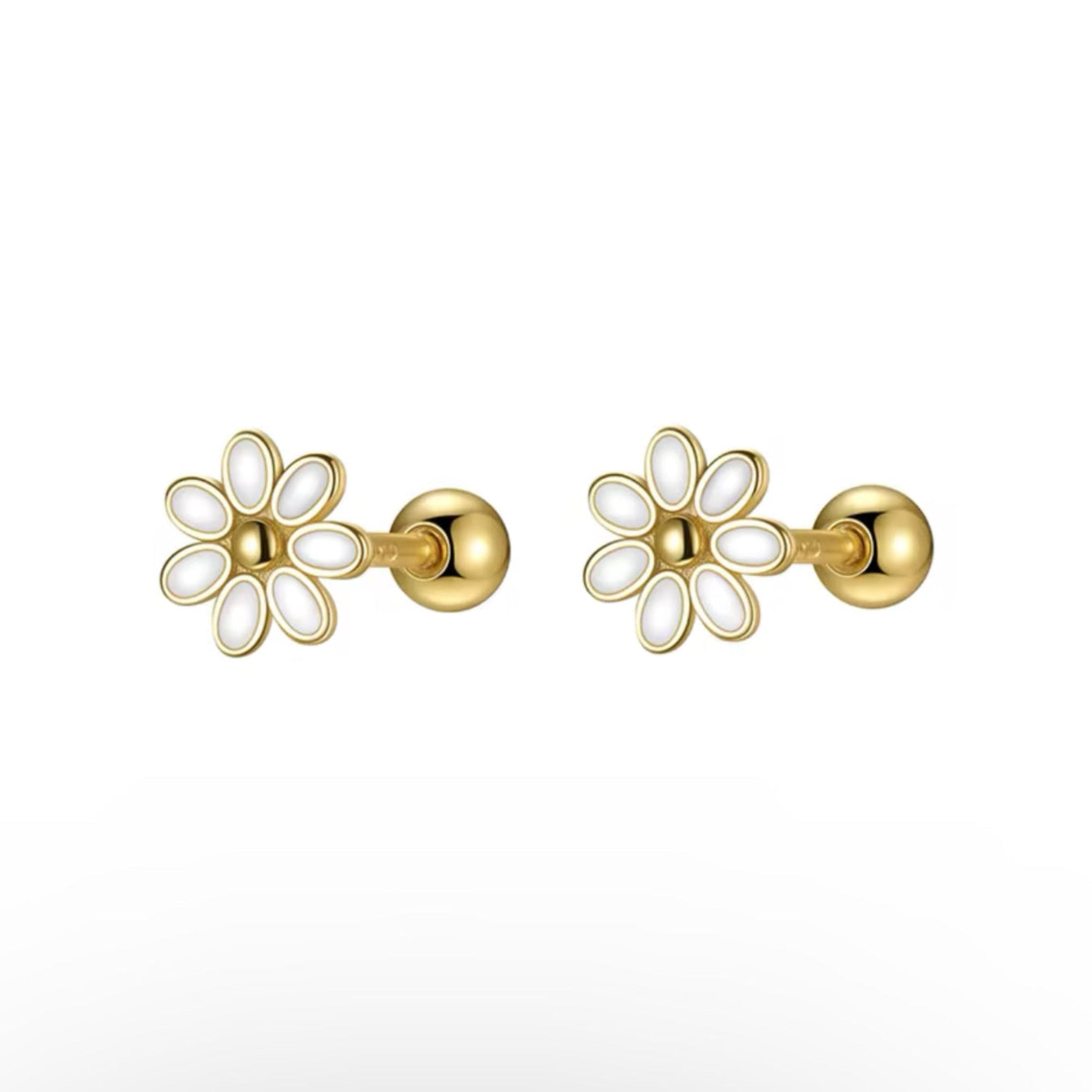 Daisy Screw Back Earrings