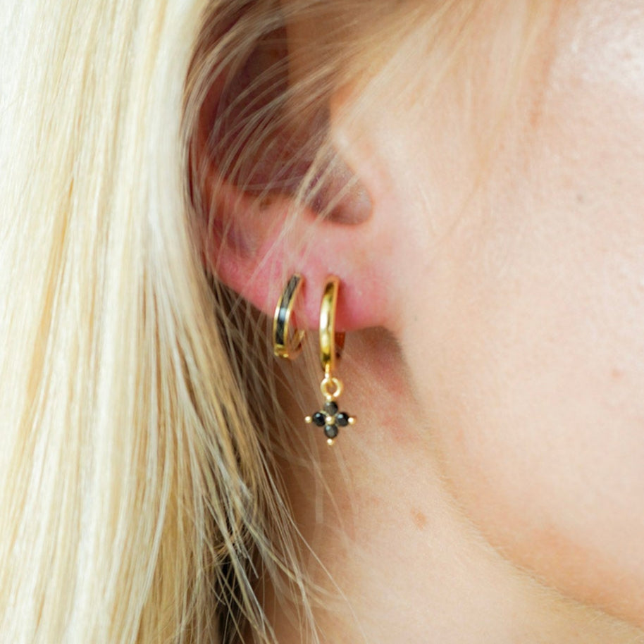 Noir Hoops