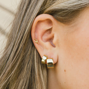 Snake Screw Back Earrings