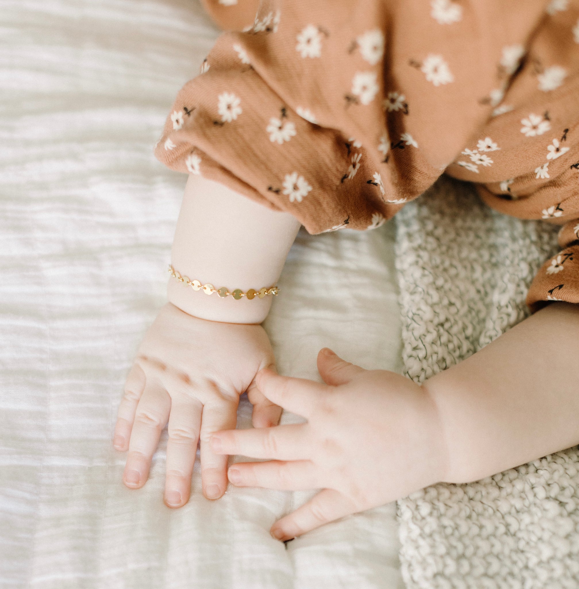 14k gold diamond initial bracelet with baby bezel diamonds – Ellie Jay