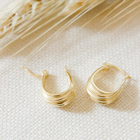 Tear Drop Hoop Earrings