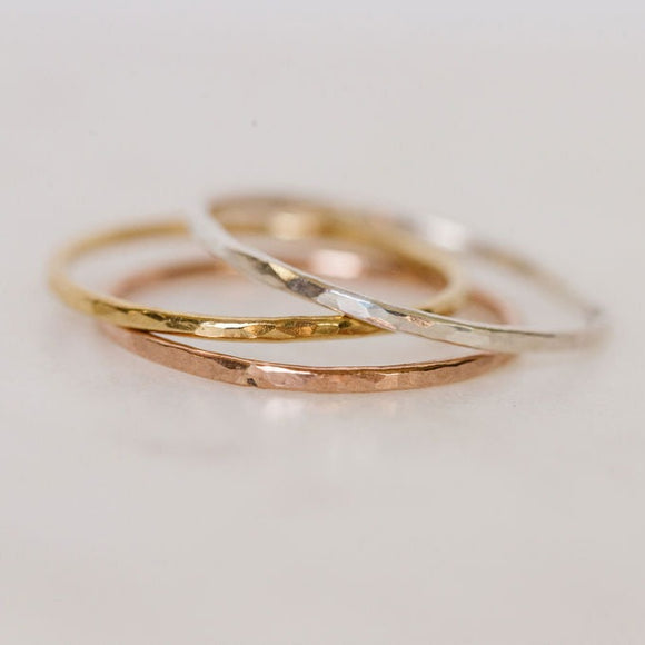 Hammered Stacking RIngs
