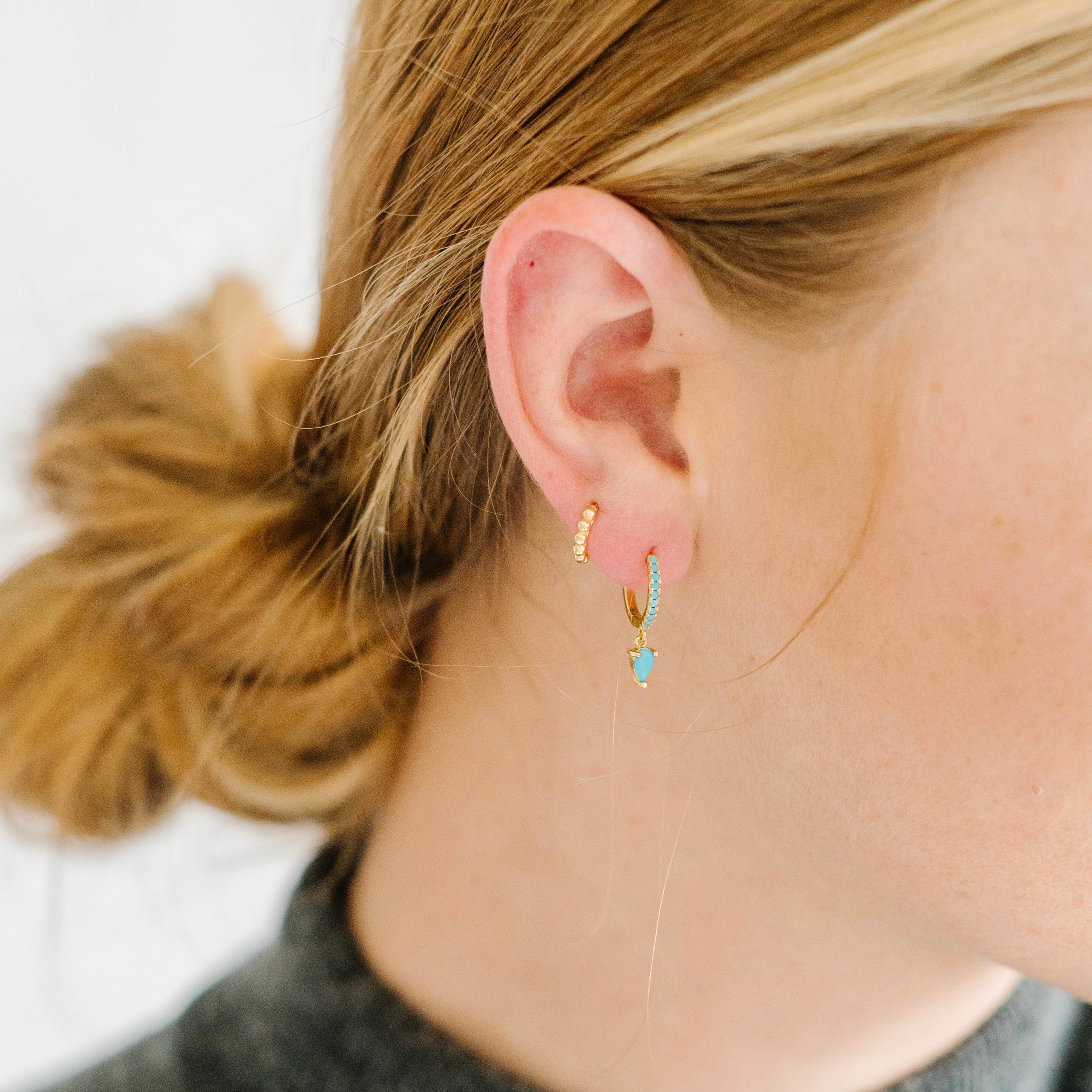 Turquoise Hoops