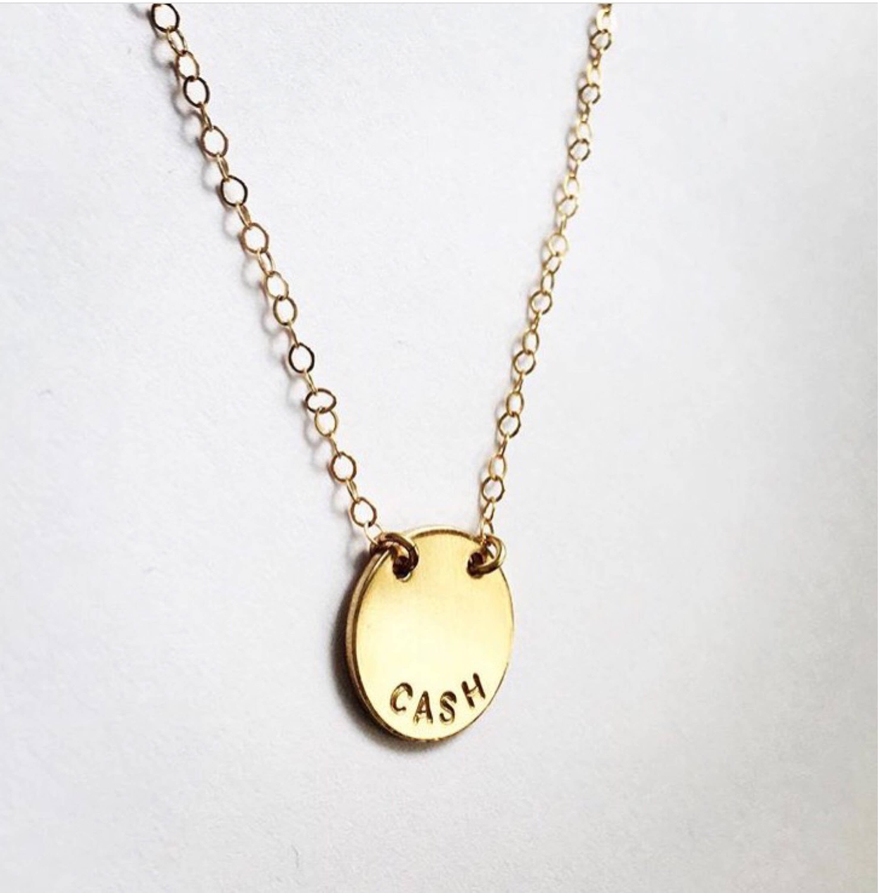 13mm Circle/Initial Charm Necklace