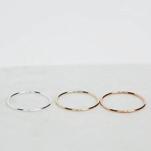 Gold Filled/Sterling Silver/Rose Gold Filled Band Ring