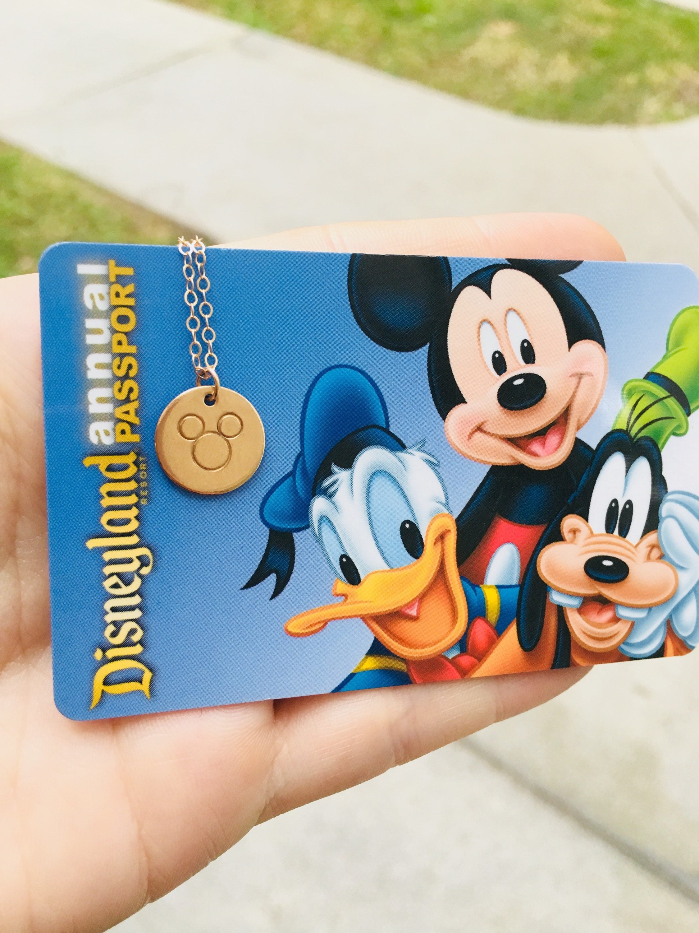 Mickey Mouse Necklace// Disney Necklace// 1/2" Circle Charm