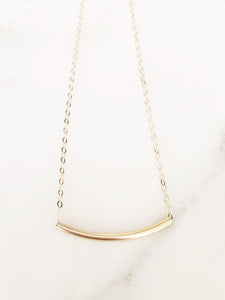 Trendy Tube Necklace/ Great for Layering