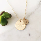 Big and Little Circle Charm Necklace