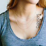 Skinny Horizontal Bar Necklace // 1.5" long //